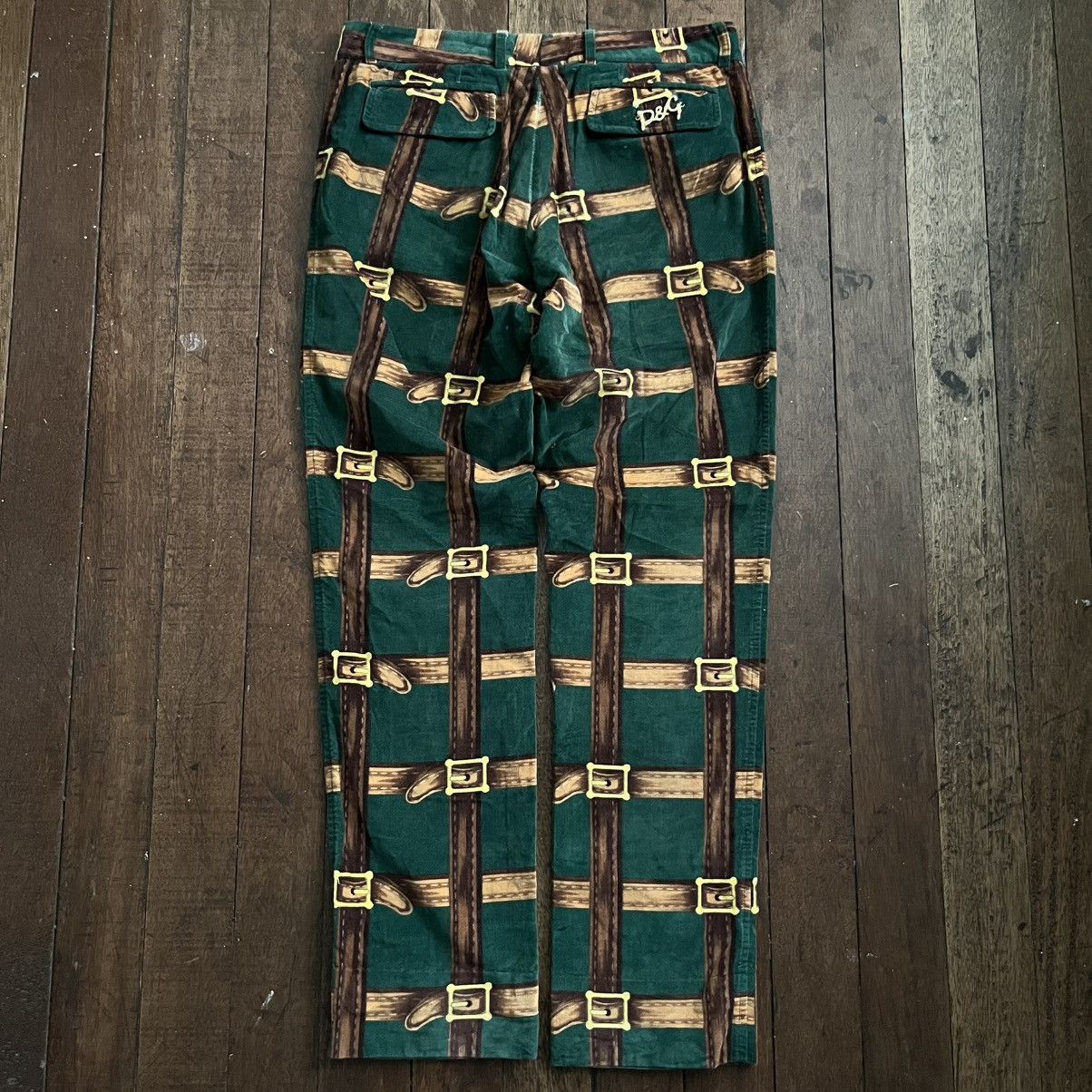 Dolce & Gabbana Dolce and Gabbana Belt Print Pants Size 33" - 6 Thumbnail