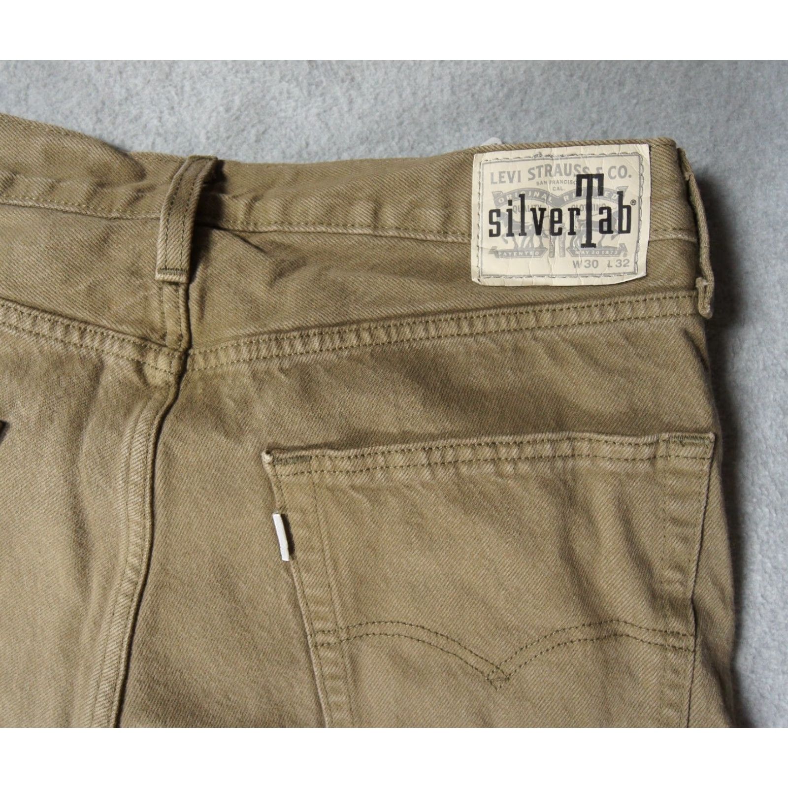 Levi's Levi's Jeans Mens 30x28 Green Denim Pants Silver Tab Loose Fit Adult Casual Straight 5-Pocket Regular Denim Color Green Mens Jeans Size US 30 / EU 46 - 6 Thumbnail