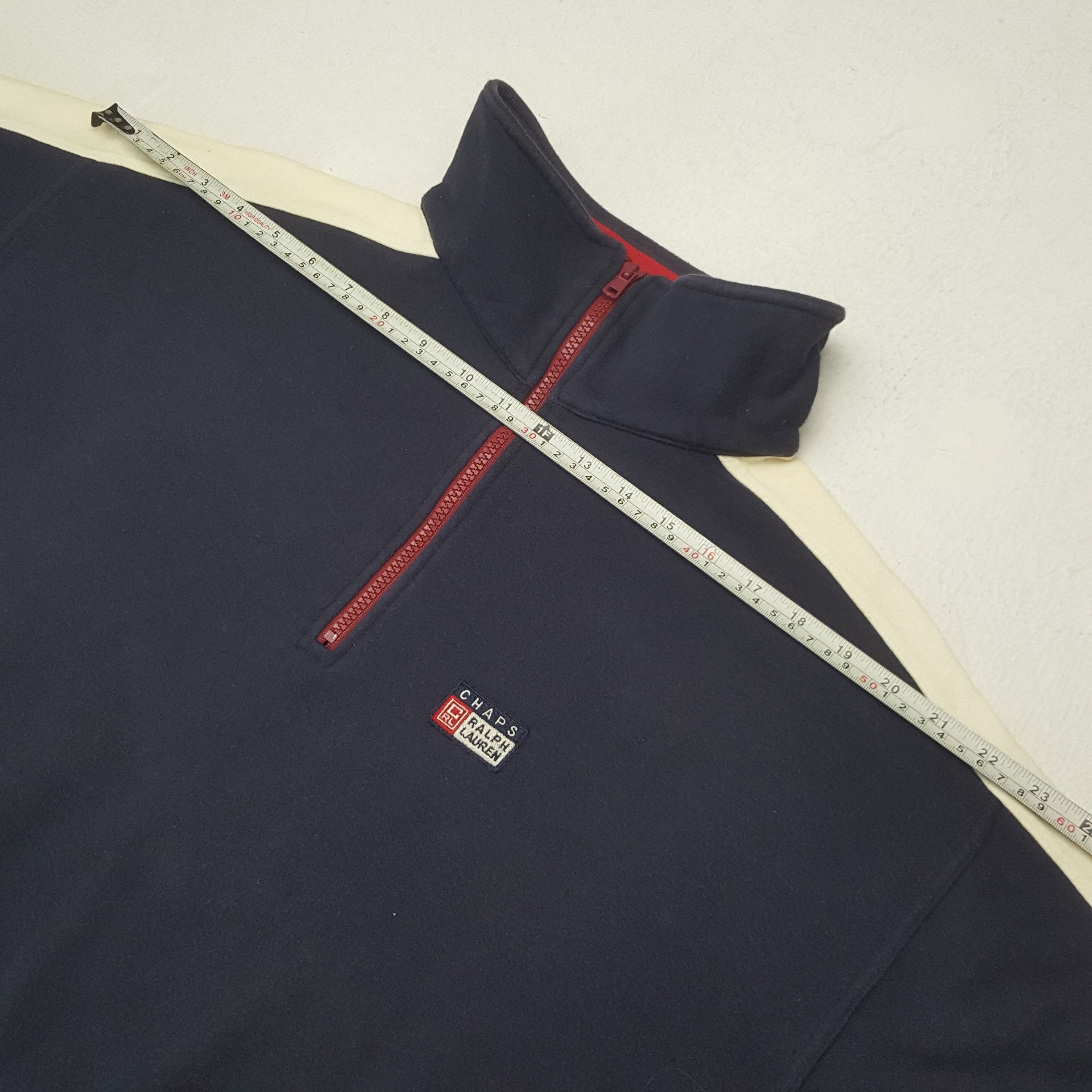 Chaps × Chaps Ralph Lauren × Vintage Vintage Chaps Ralph Lauren American Half Zipper Sweatshirt Size US L / EU 52-54 / 3 - 5 Thumbnail
