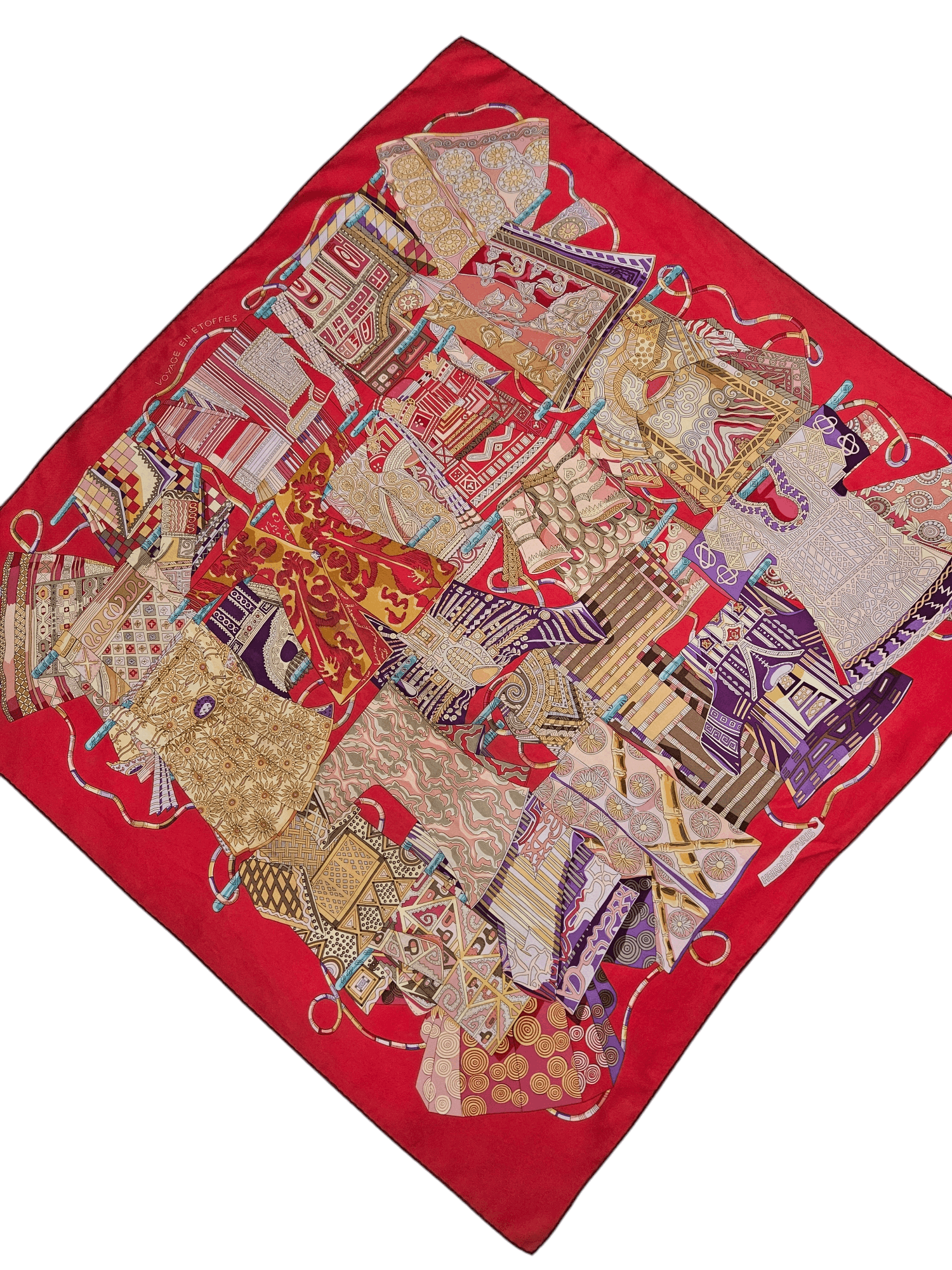 Hermes Hermes Voyage En Etoffes silk scarf Size ONE SIZE - 2 Thumbnail