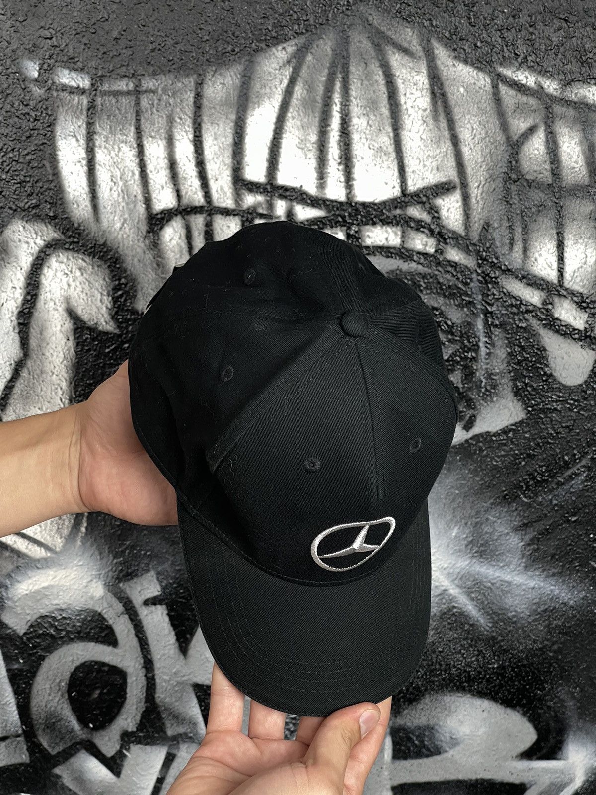 Mercedes-Benz Mercedes-Benz Embroidered Logo Vintage Black Racing Cap Hat Size ONE SIZE - 9 Thumbnail