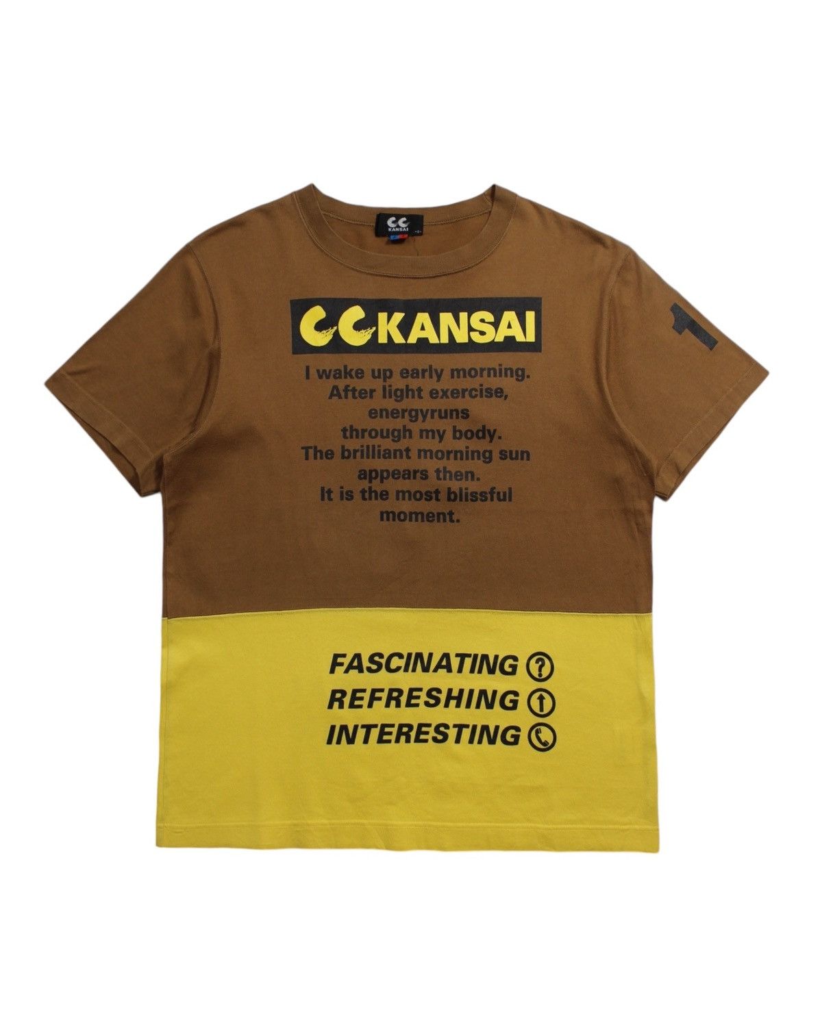 Kansai Yamamoto 1990S CCKANSAI BY KANSAI YAMAMOTO MESSAGE PRINTED TEE Size US M / EU 48-50 / 2 - 1 Thumbnail