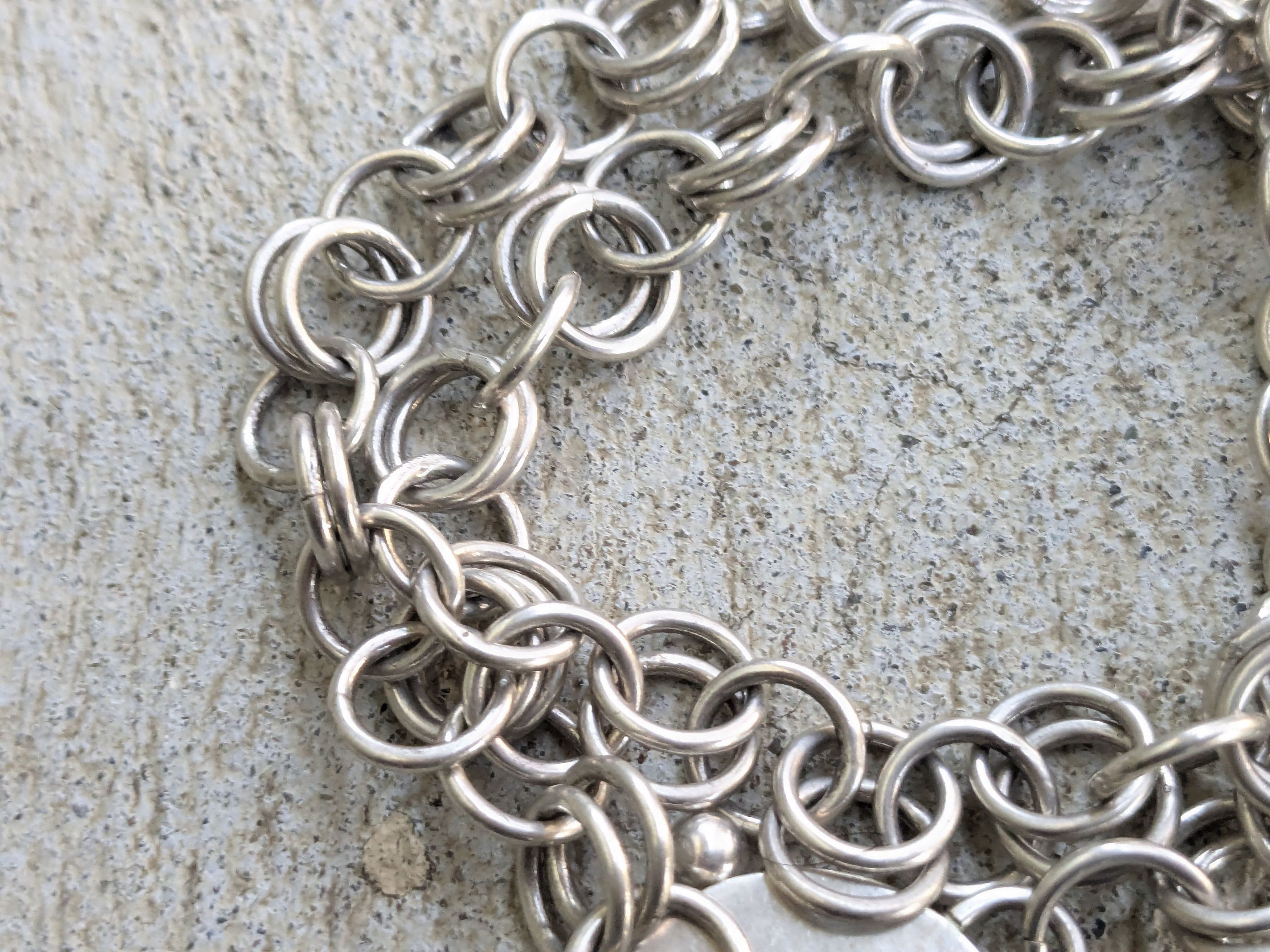 Jewelry Vintage Sterling Silver Choker Necklace Round Toggle Chain Size ONE SIZE - 2 Thumbnail