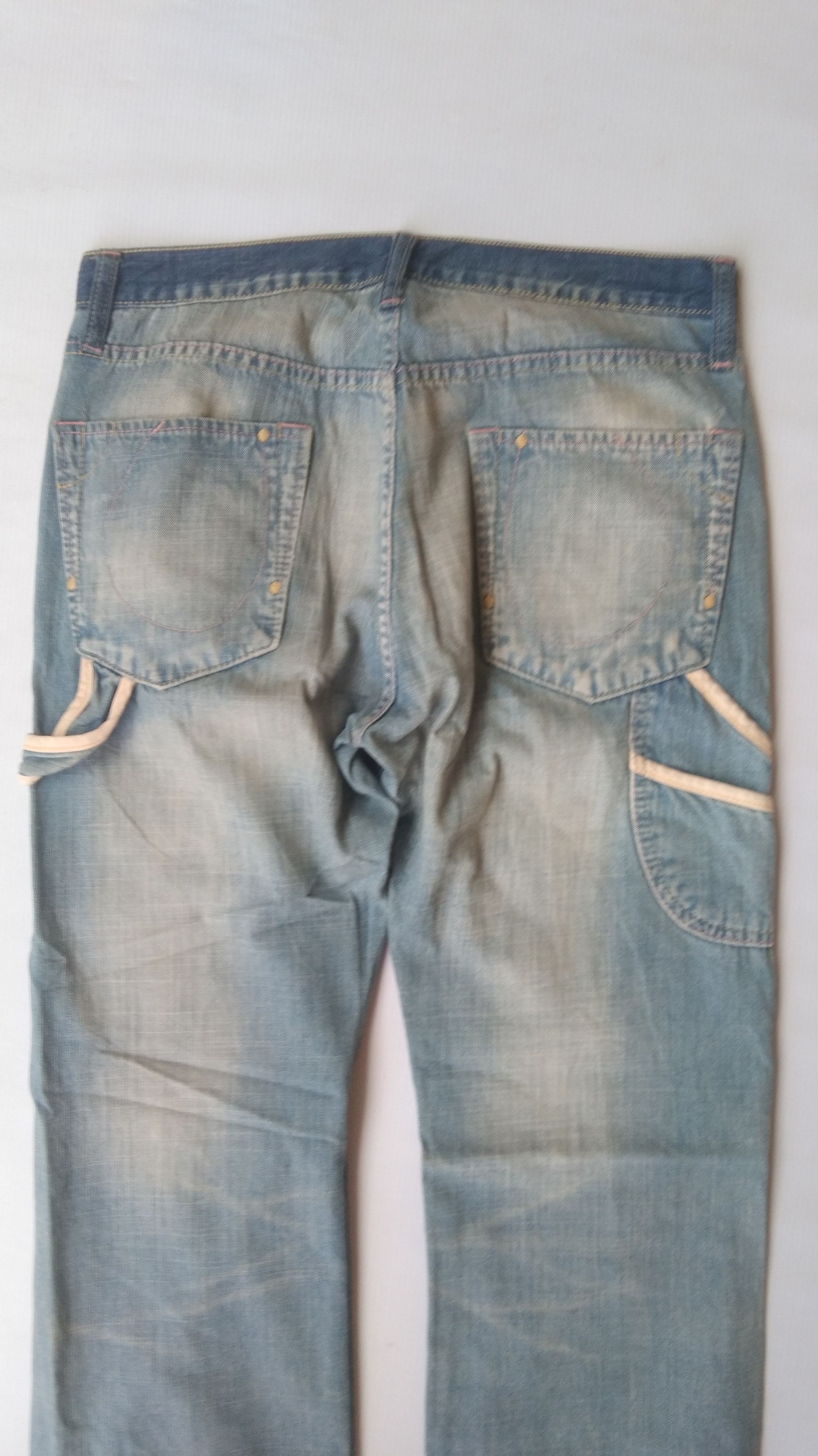 Alexander Lee Chang × Japanese Brand Alexander lee chang 2 tone blue denim jeans Size 29" - 8 Thumbnail