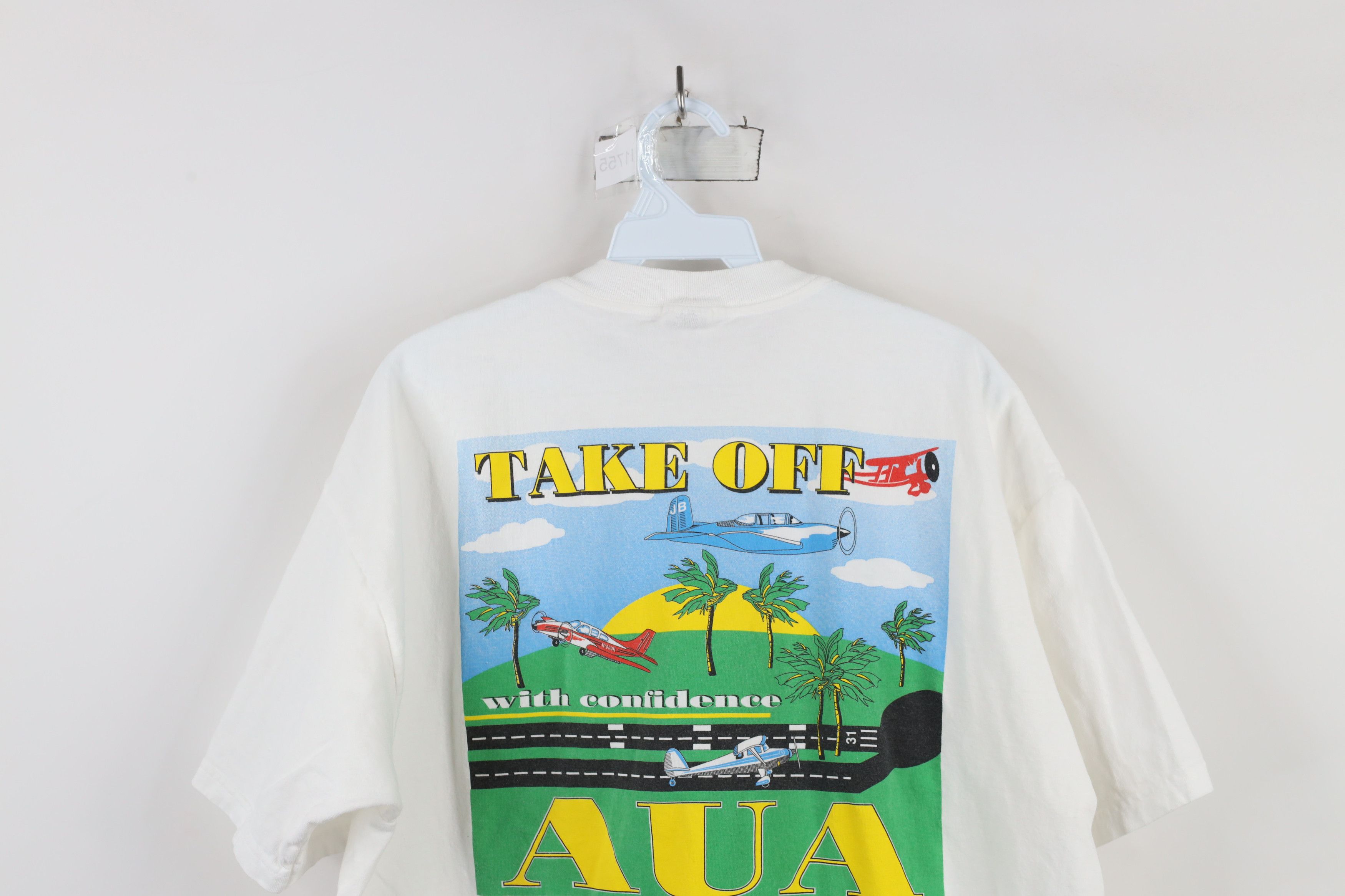Vintage Vintage 90s AUA Inc Aircraft Insurance Airplane T-Shirt Size US XL / EU 56 / 4 - 9 Thumbnail