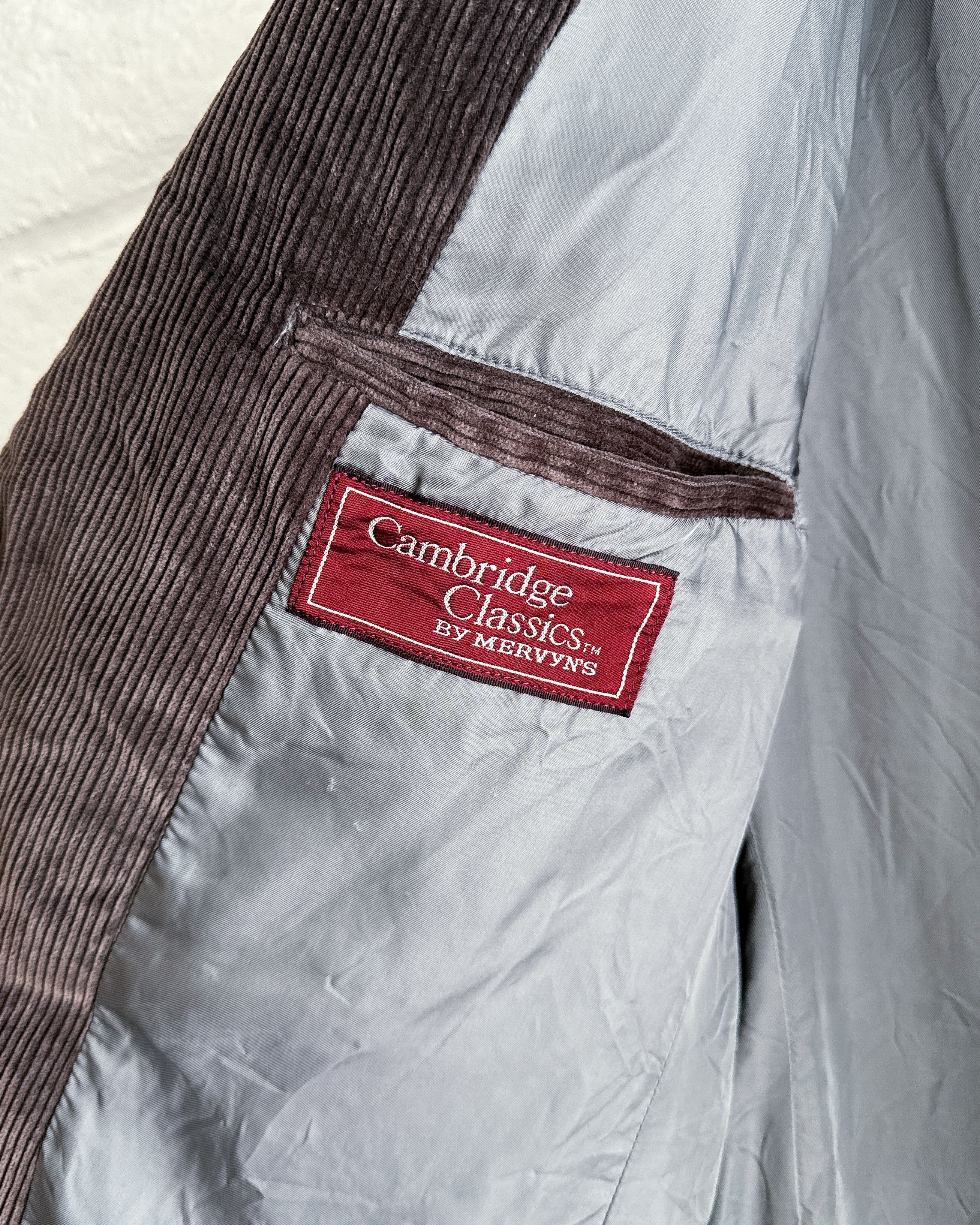 Vintage Vintage 1980s Cambridge Classics Gray Corduroy Blazer 42S Size 42S - 5 Thumbnail