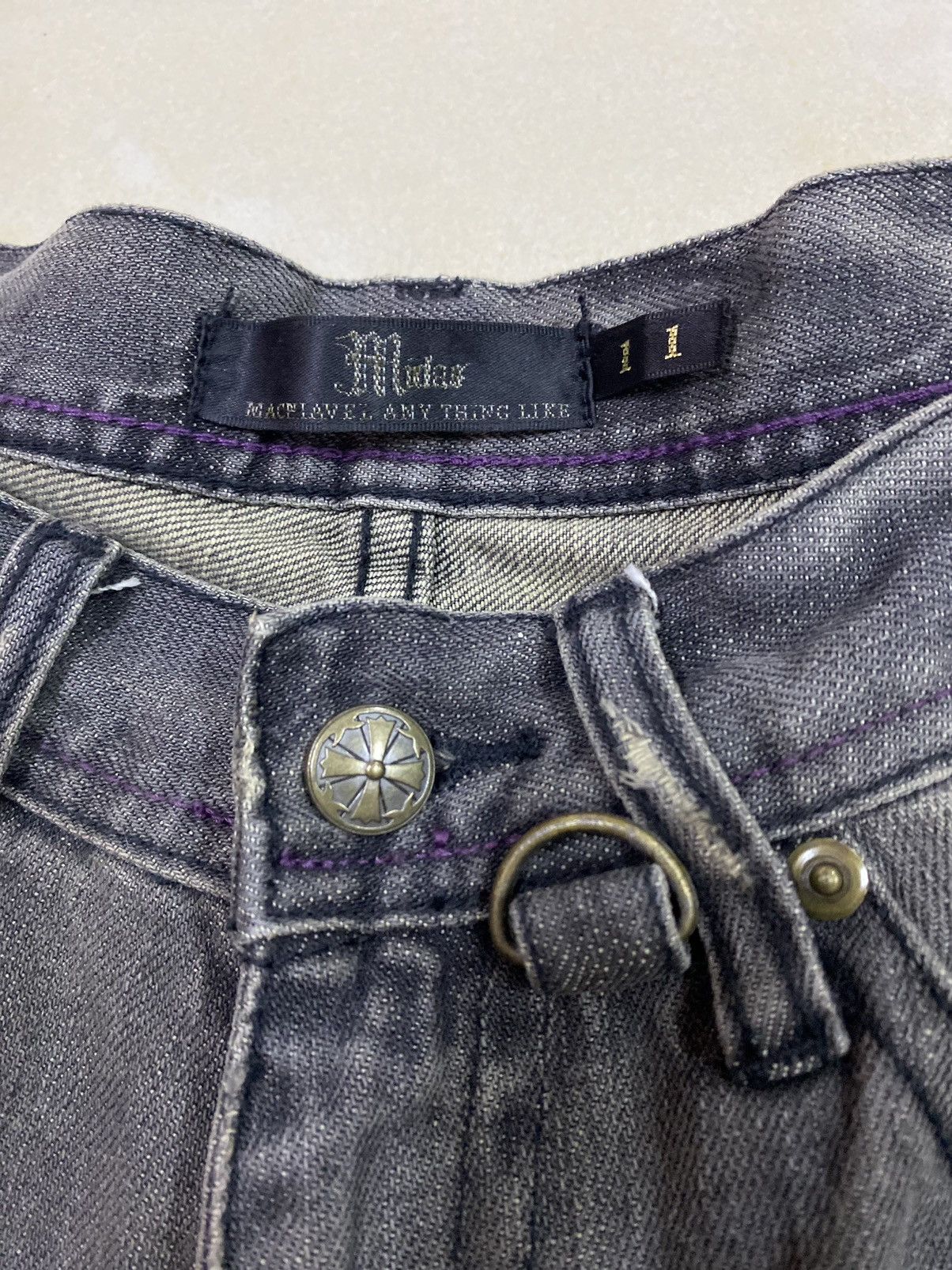 If Six Was Nine × Japanese Brand × Le Grande Bleu (L.G.B.) Grail🔥Japanese Brand Midas Distressed Ripped Flared Denim Size US 30 / EU 46 - 11 Thumbnail