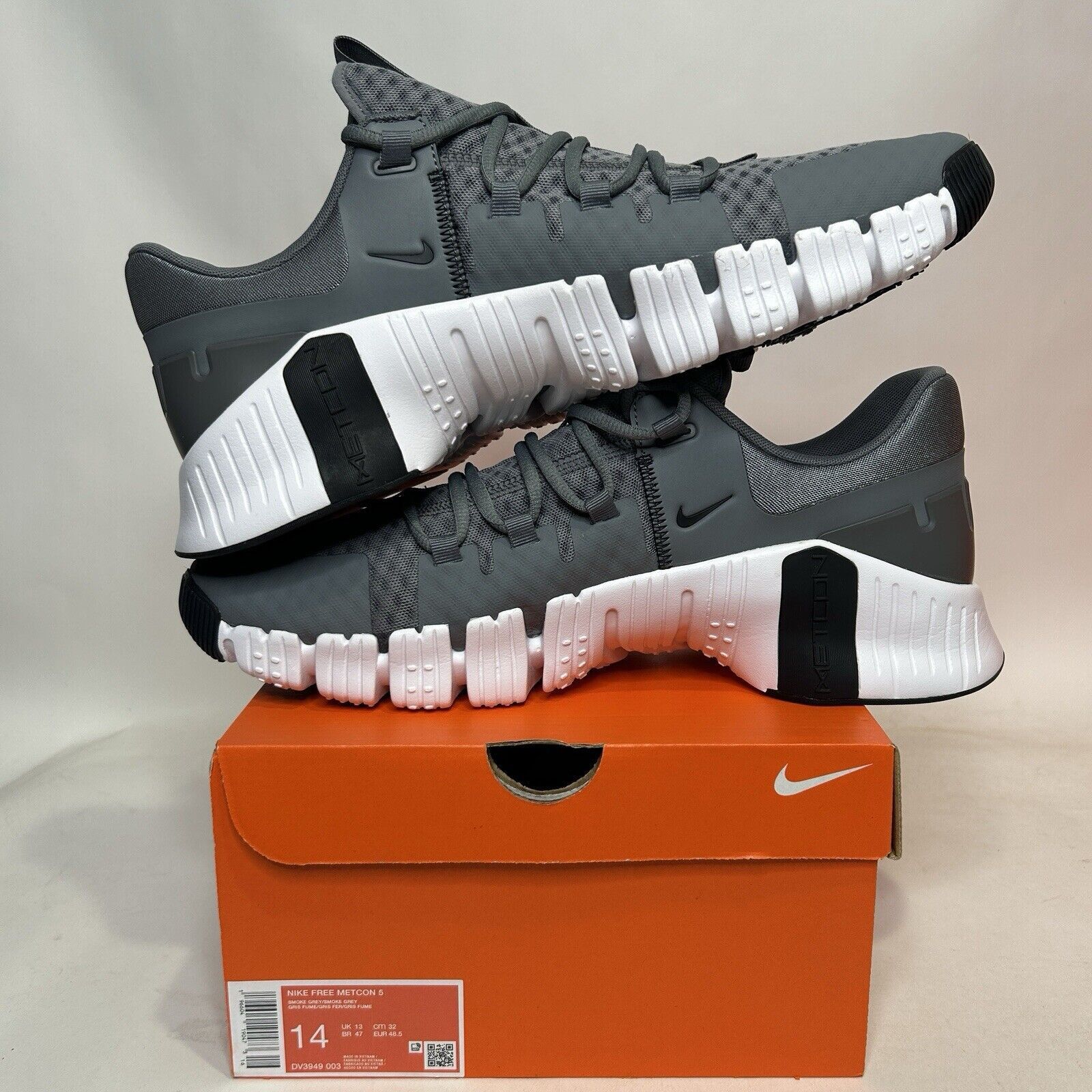 Nike Nike Free Metcon 5 TB “Gunsmoke/Grey White Black” 2024 Size US 14 / EU 47 - 4 Thumbnail