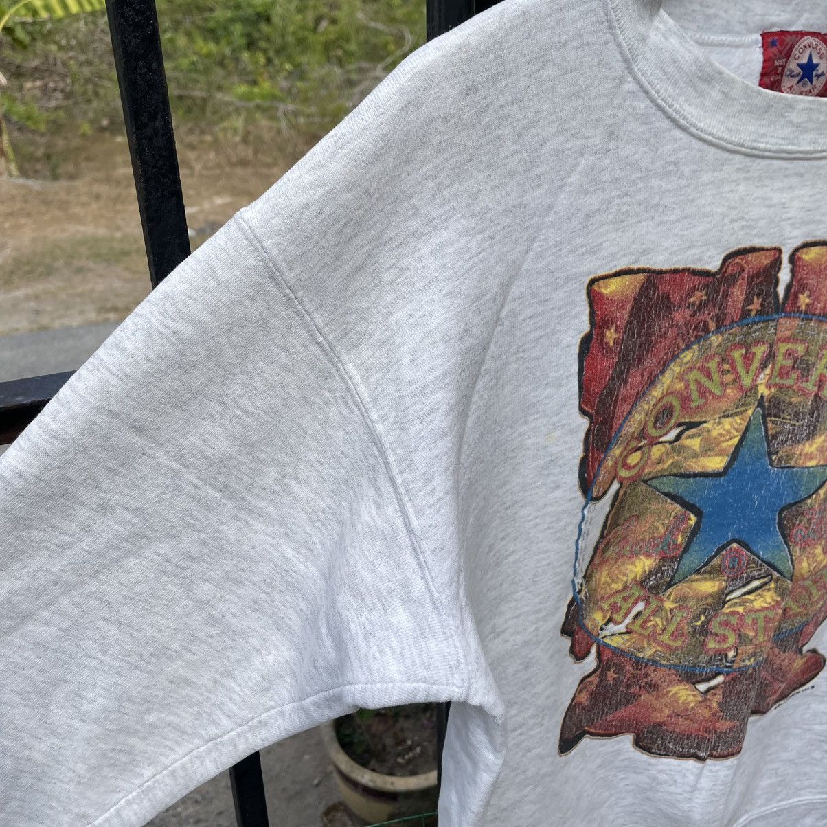 Converse 🔥Vintage 1993 Converse OG Star Big Logo Boxy Sweatshirts Size US M / EU 48-50 / 2 - 8 Thumbnail