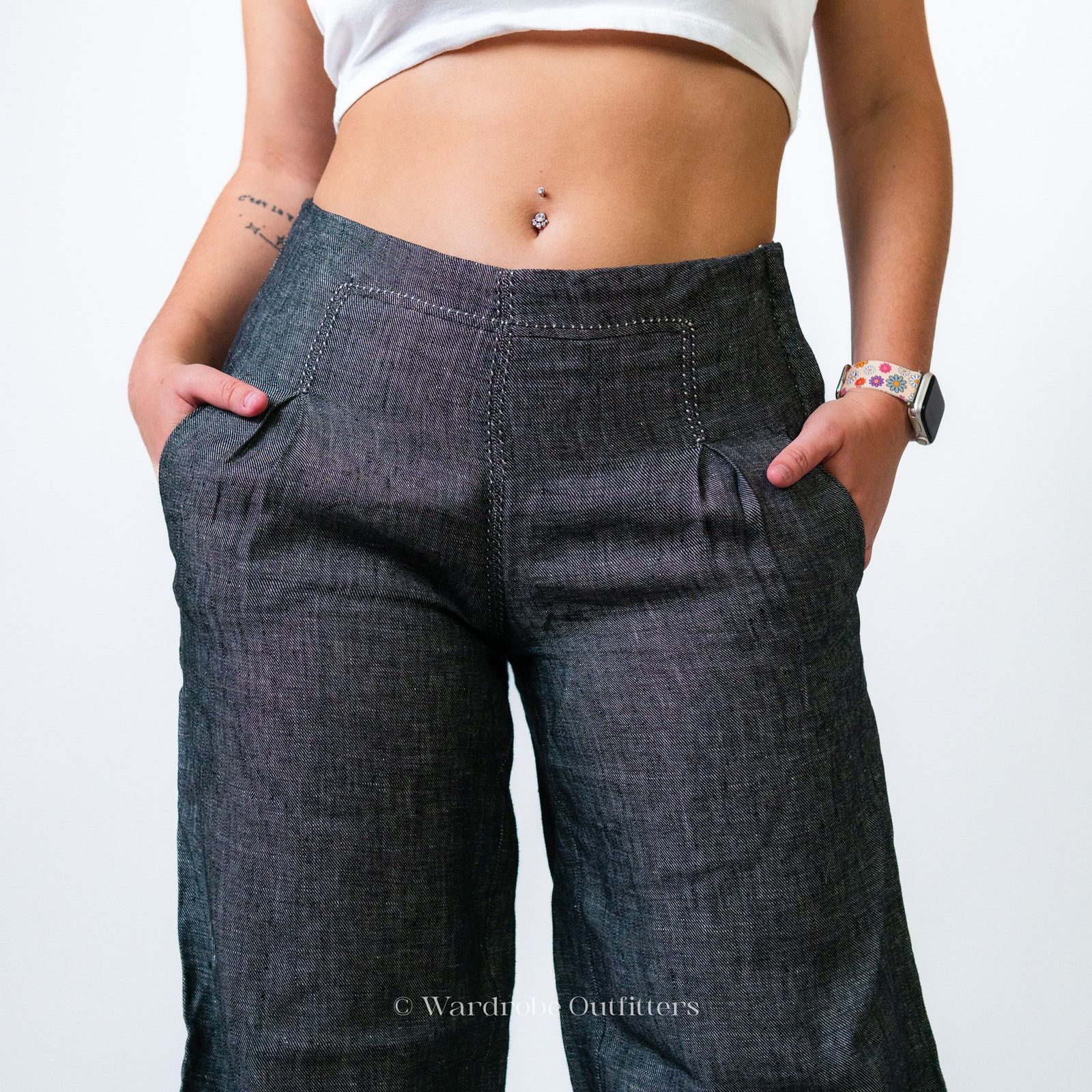 Designer Max Studio Grey Wide Leg Dress Slacks Size 28" / US 6 / IT 42 - 8 Thumbnail