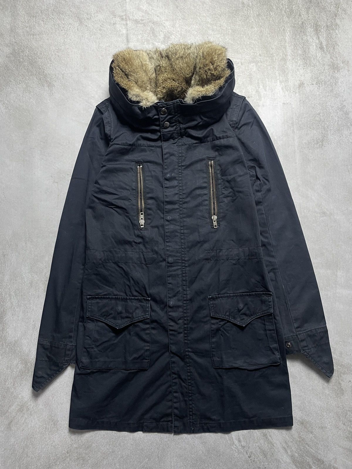 Japanese Brand 2000’s Five 5 - Archive Apocalypse Fur Rabbit Bono Parka Size US M / EU 48-50 / 2 - 15 Thumbnail