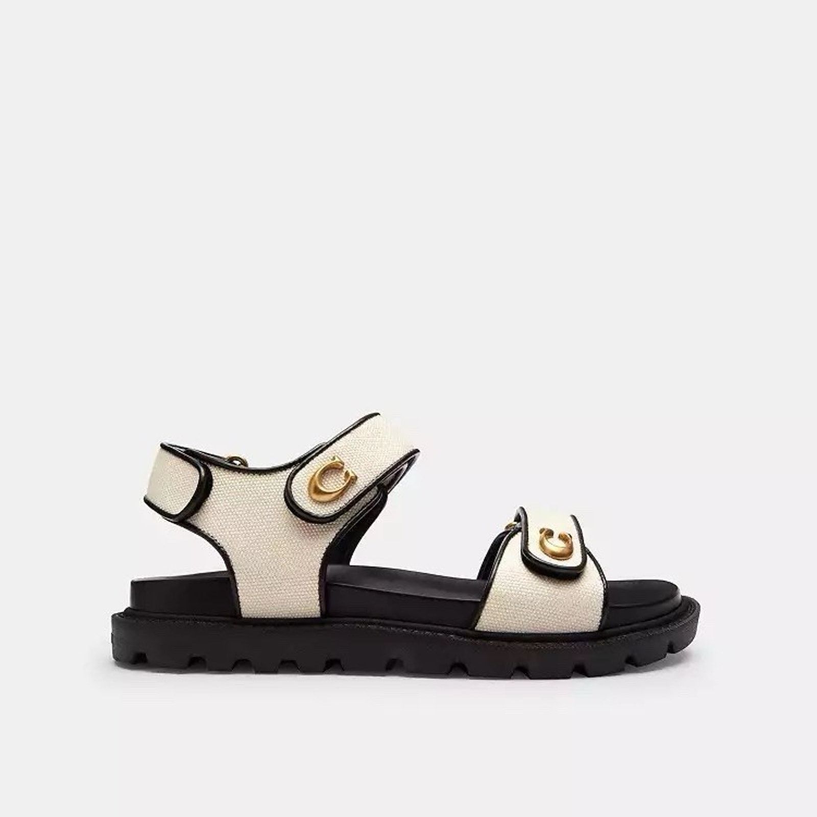 Coach NEW COACH Women Brynn Sandal Chalk & Black us 9 CEF36 Size US 9 / IT 39 - 5 Thumbnail