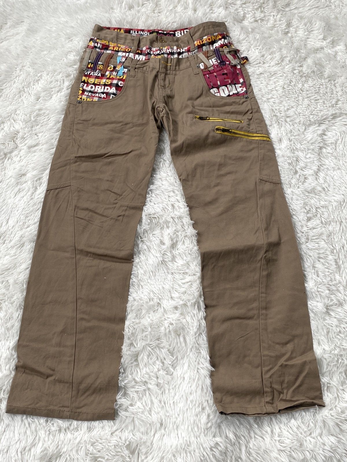 Japanese Brand RARE🔥NYLUS Double Waist ARTFULL Cargo Pants Size US 31 - 2 Thumbnail