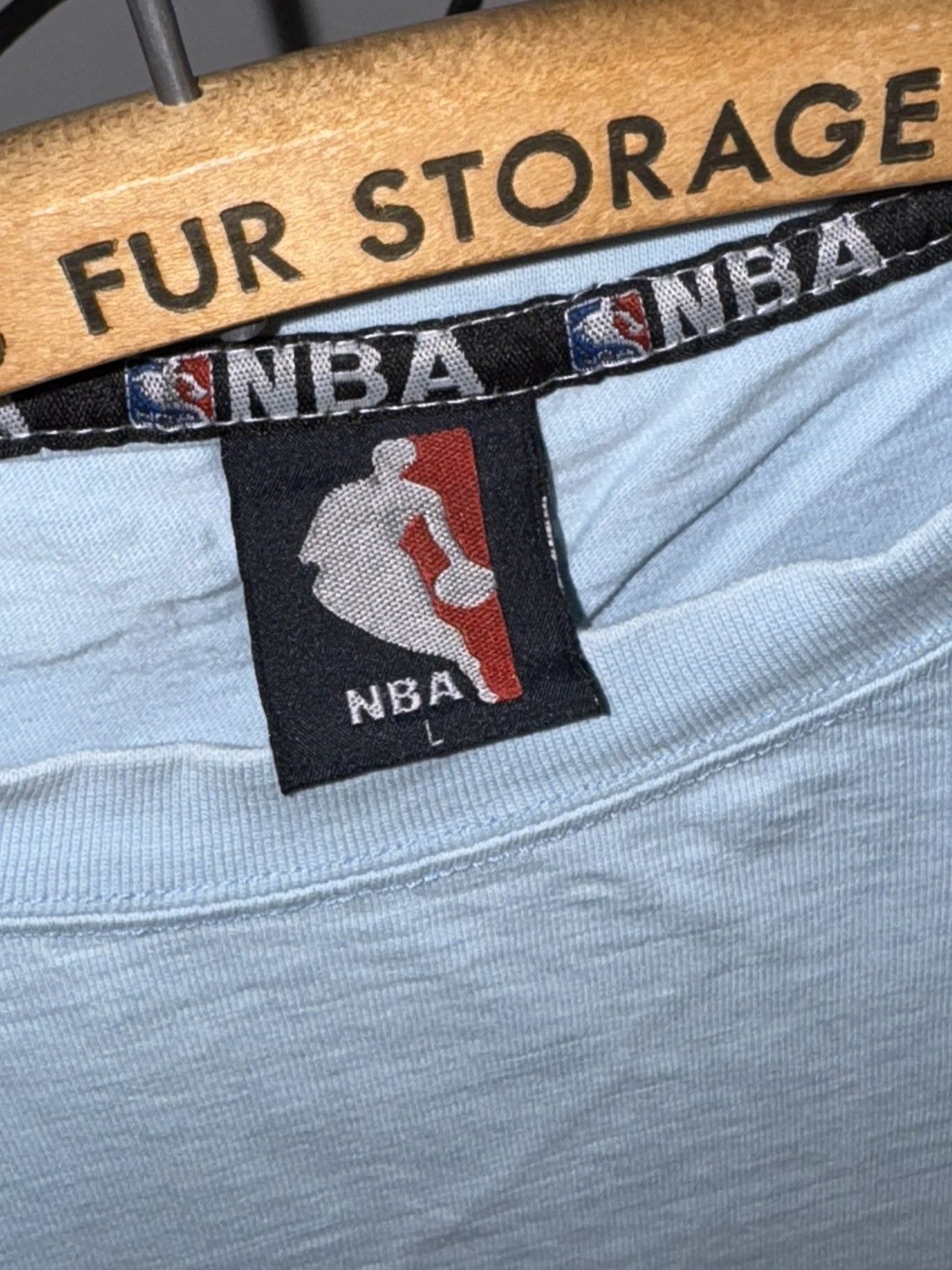 NBA × Vintage Vintage 90s Y2K NBA Multi-Team Logo T-Shirt Light Blue Size US XL / EU 56 / 4 - 7 Thumbnail