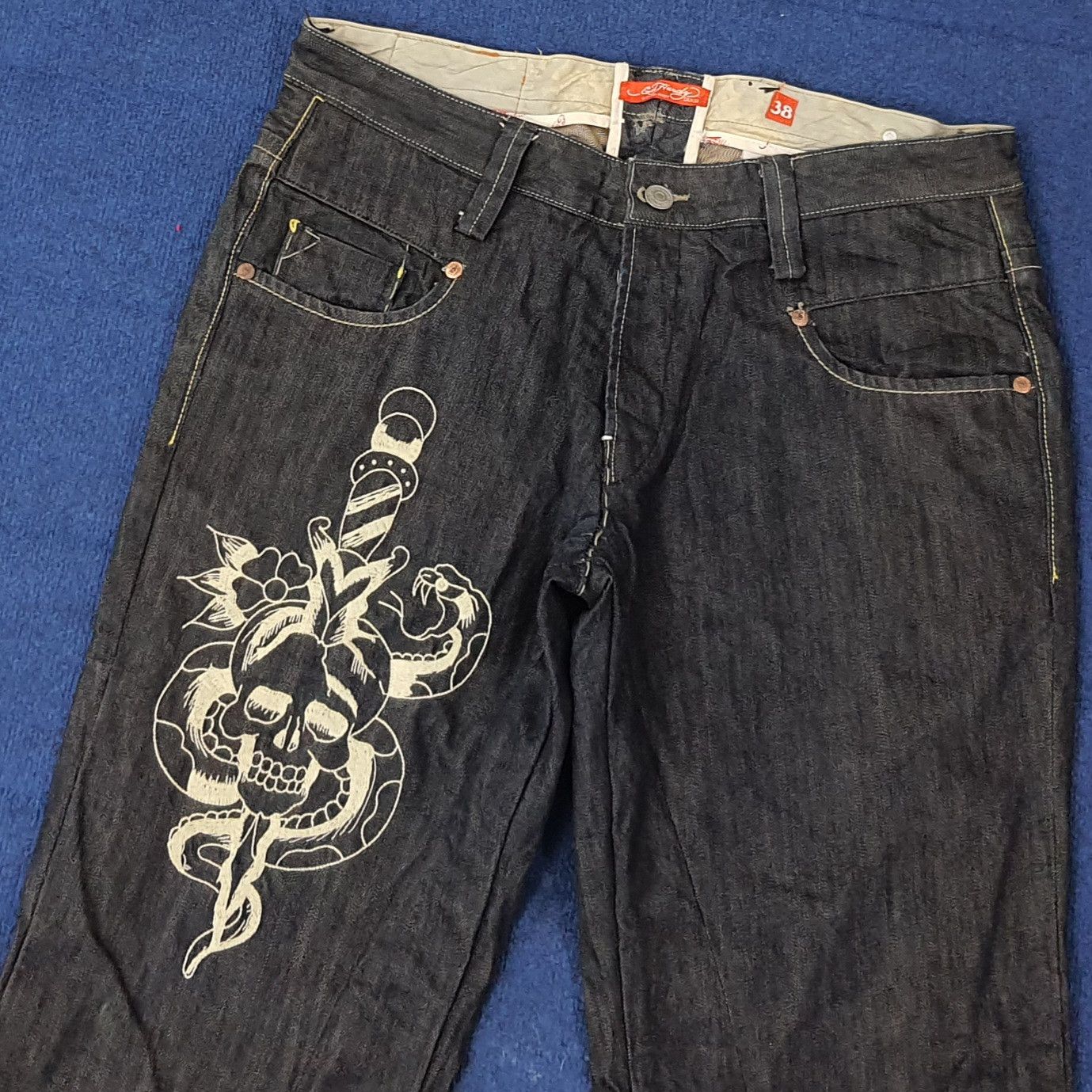 Ed Hardy Vintage Ed Hardy by Christian Audigier Jeans C258N15 Size US 38 / EU 54 - 6 Thumbnail
