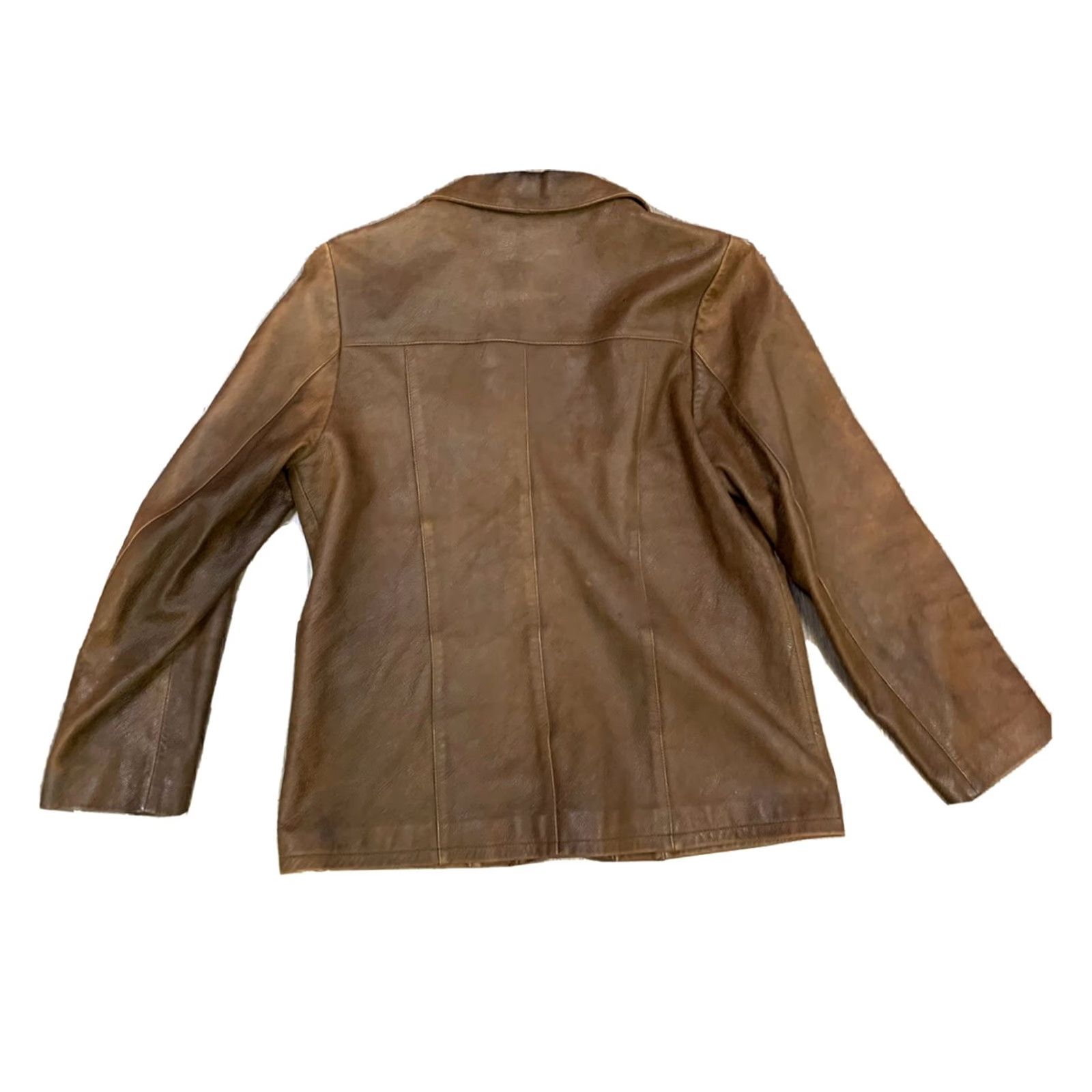 The Territory Ahead The Territory Ahead Women's Leather Blazer Jacket Brown Size 12 Size XL / US 12-14 / IT 48-50 - 2 Thumbnail