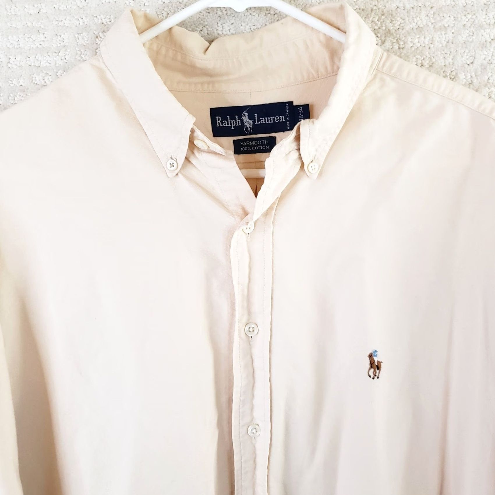 Polo Ralph Lauren Ralph Lauren Shirt Mens 17.5x34 Button-Down Long Sleeve Yellow Cotton Blend Lightweight Embroidered Logo Classic Preppy Size US XXL / EU 58 / 5 - 3 Thumbnail