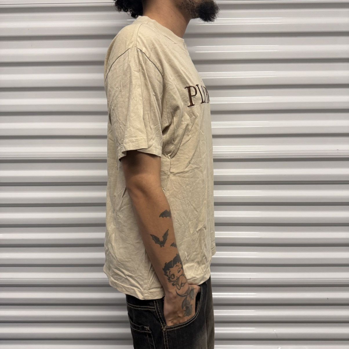 Other Vintage Y2K/2000s Cream Playboy Bunny Text Tee ! Size US M / EU 48-50 / 2 - 3 Thumbnail
