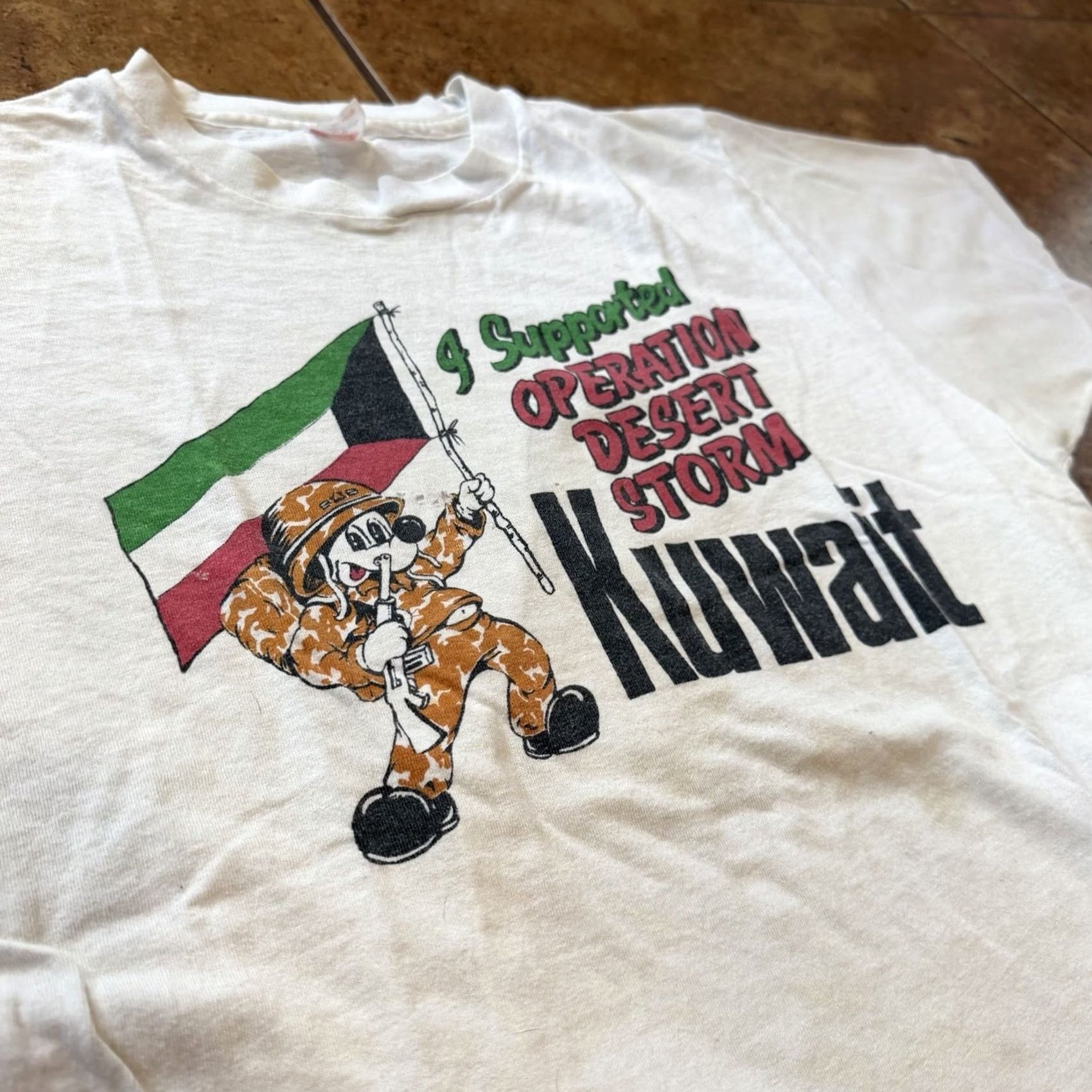 Vintage VTG Mickey Mouse Desert Storm Shirt 1991 Single Stitch Made USA Large Parody T-Shirt Mens Size US L / EU 52-54 / 3 - 2 Thumbnail