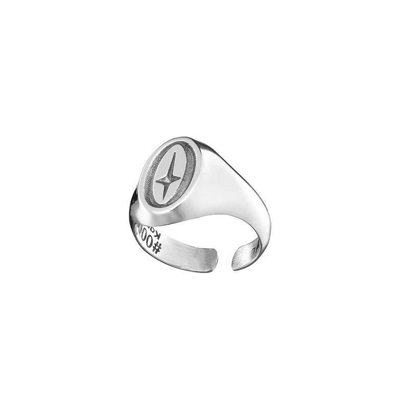 Jewelry Punk Jewelry Rings Open Size Chrome Ring (Size 7-13) Size ONE SIZE - 2 Thumbnail