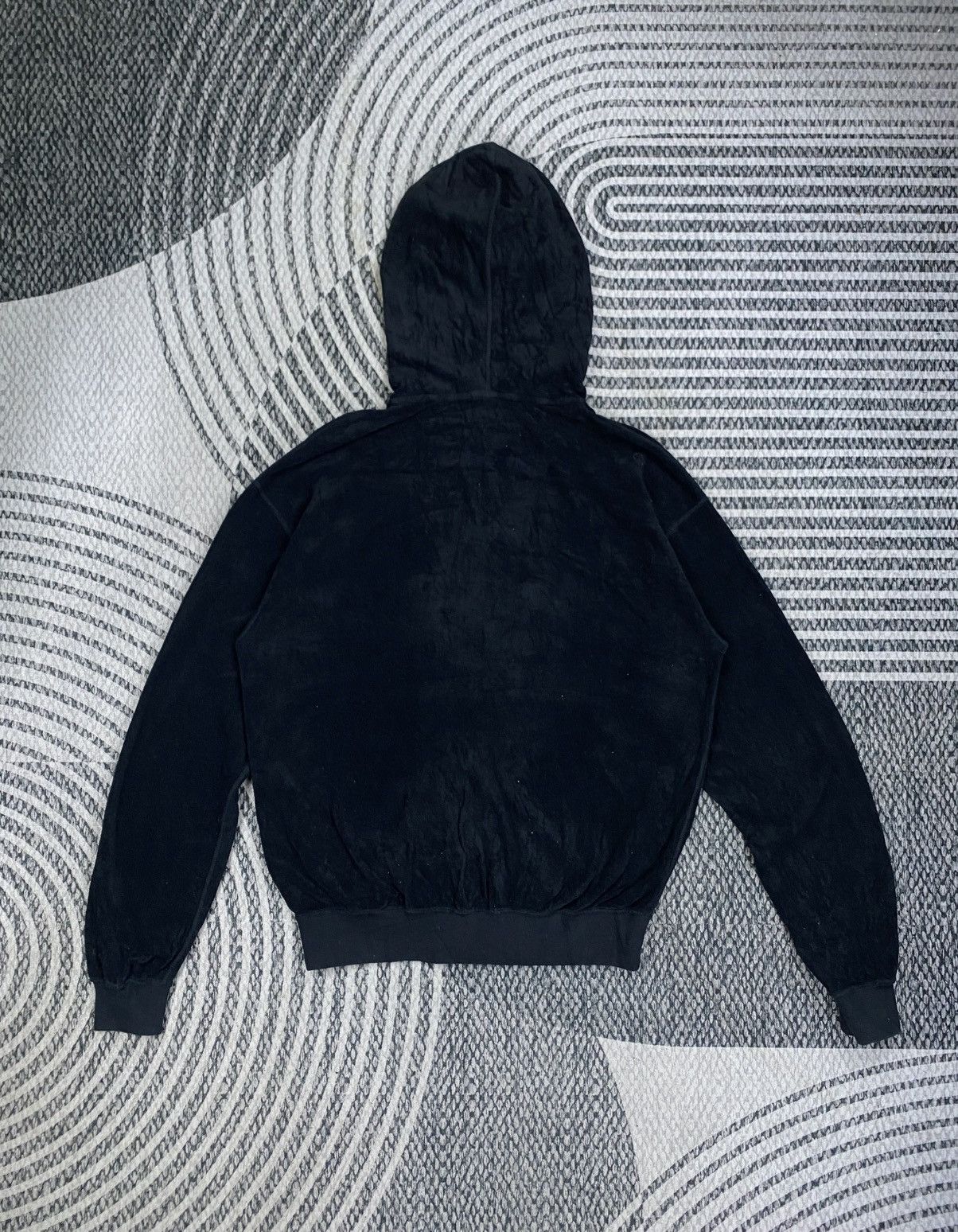 Ron Herman Vintage Ron Herman HRC Rare Black Velvet Zip-Up Hoodies Size US M / EU 48-50 / 2 - 2 Thumbnail