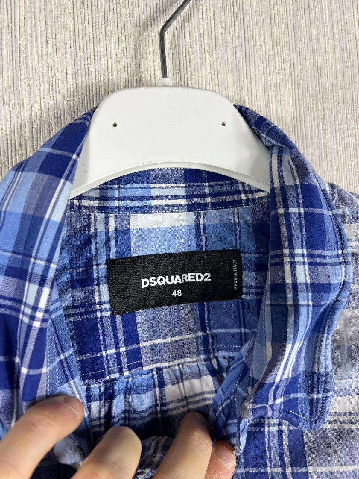 Dsquared2 Dsquared2 checked shrunk shirt plaid stiff cuffs and collar Size US M / EU 48-50 / 2 - 18 Thumbnail