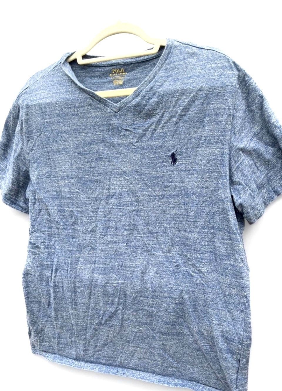Ralph Lauren Polo Ralph Lauren Heather Blue V-Neck T-Shirt XL Minimalist Size US XL / EU 56 / 4 - 3 Thumbnail