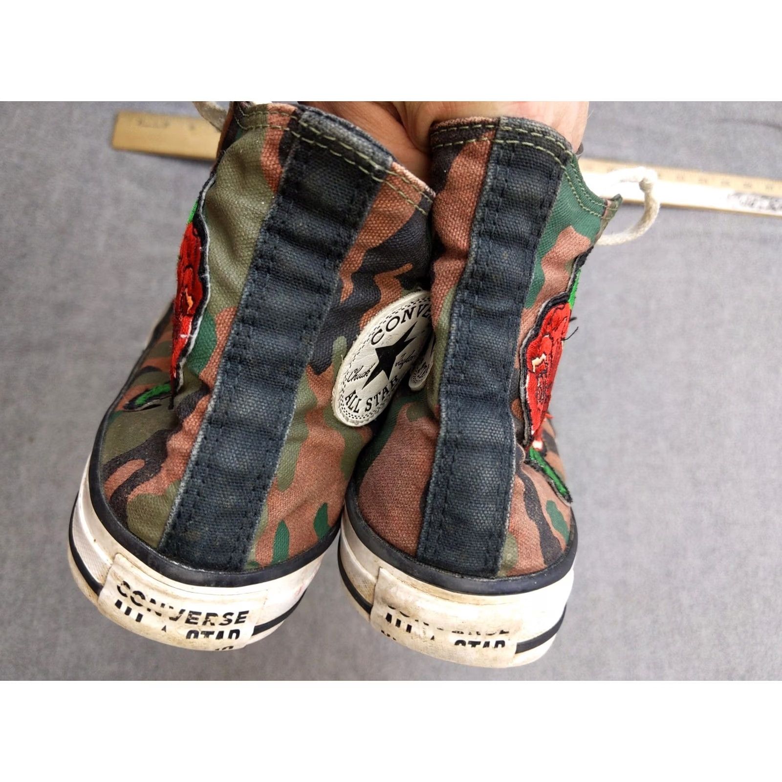 Converse Converse Chuck Taylor All Star High Top Sneaker Mens 5.5 Womens 7.5 Camouflage Green Rose 162875C Size M / US 6-8 / IT 42-44 - 3 Thumbnail