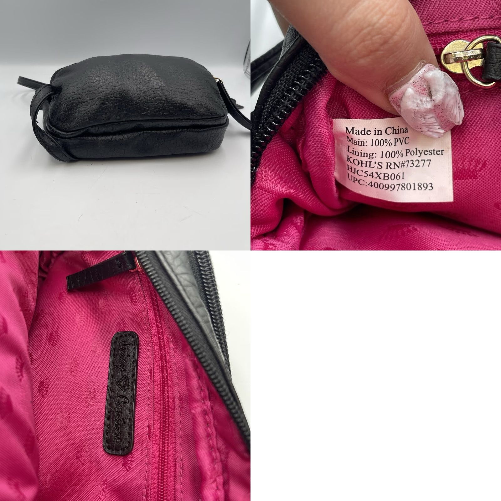 Juicy Couture Juicy Couture Crossbody Bag Quilted Small Lightweight Chain Size ONE SIZE - 8 Thumbnail