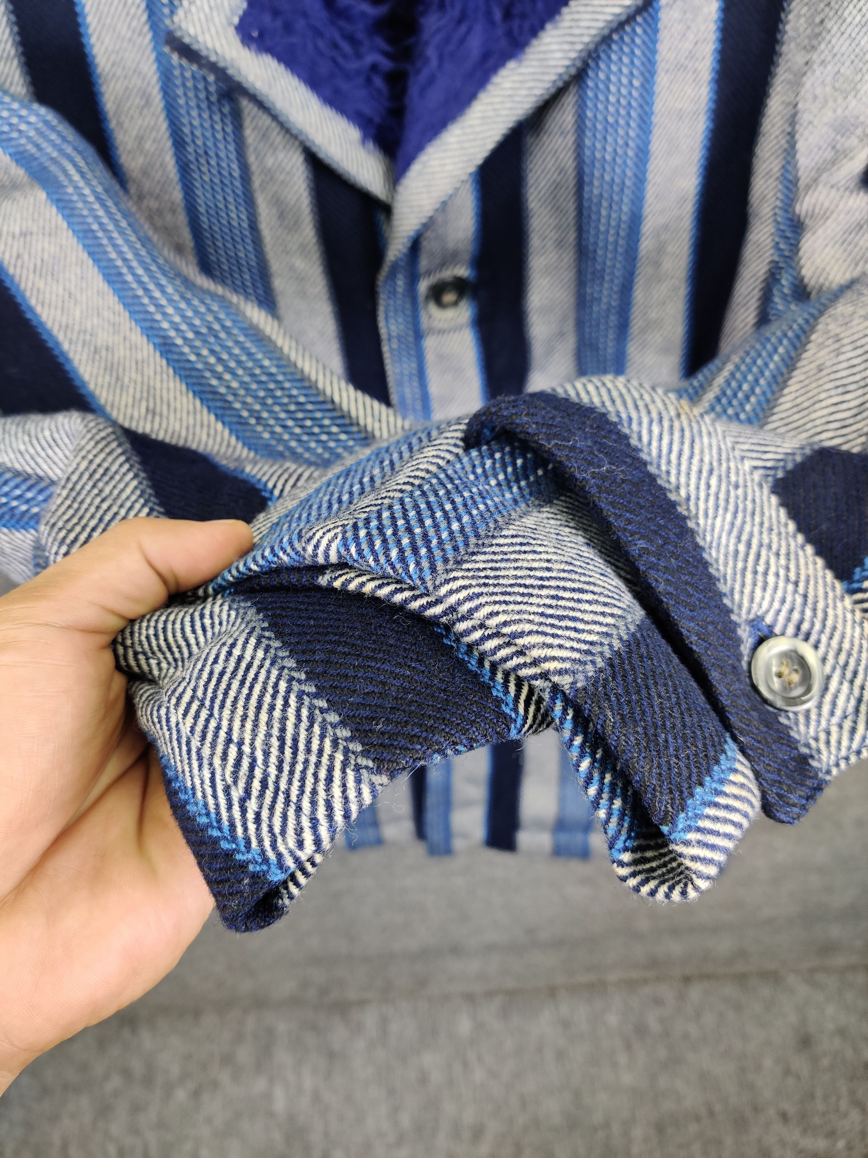 The Unbranded Brand Vintage Stripe Sherpa Button Coat Jacket Nice Design Size US L / EU 52-54 / 3 - 11 Thumbnail