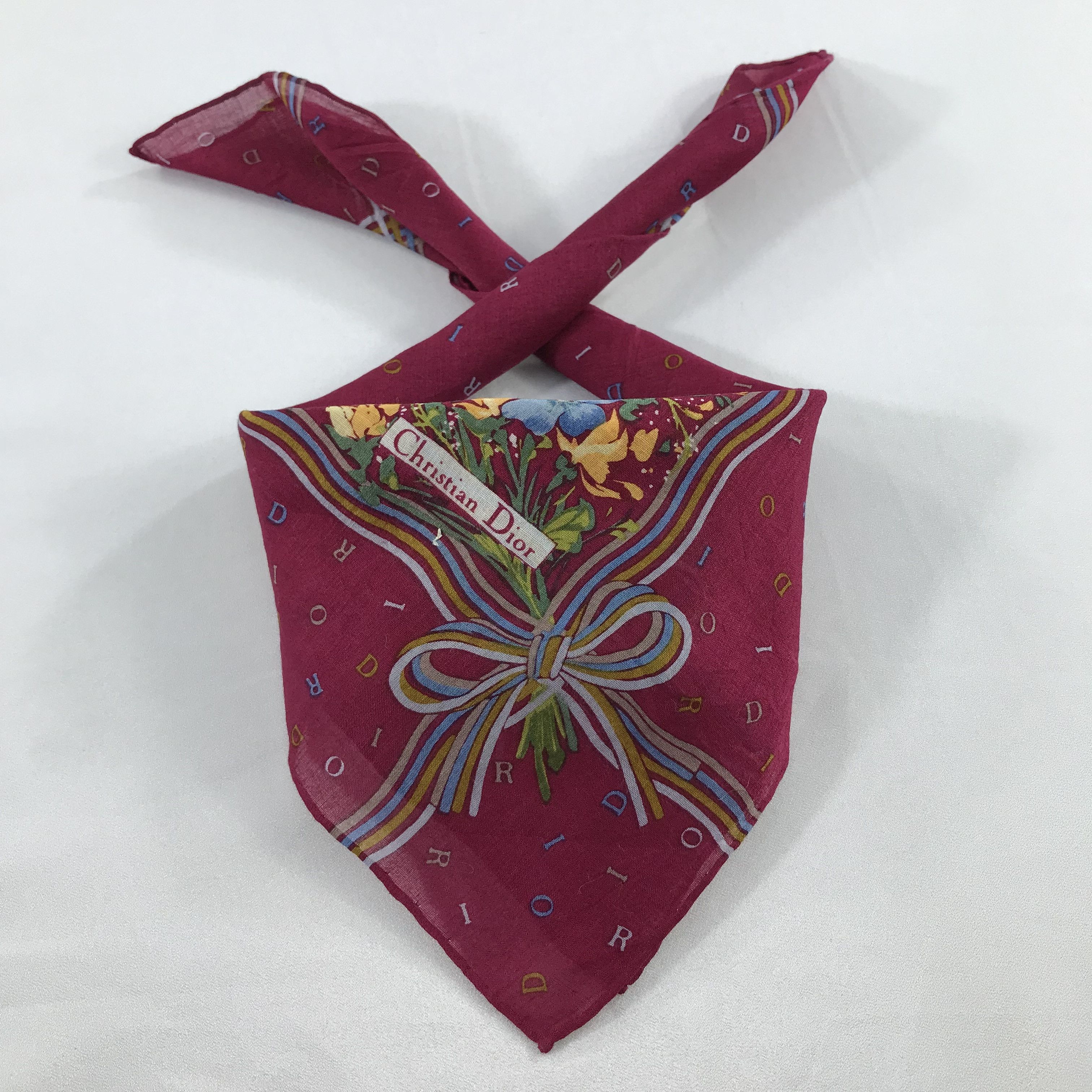Vintage Christian Dior Bandana / Handkerchief / Neckerchief -S2073 Size ONE SIZE - 3 Thumbnail