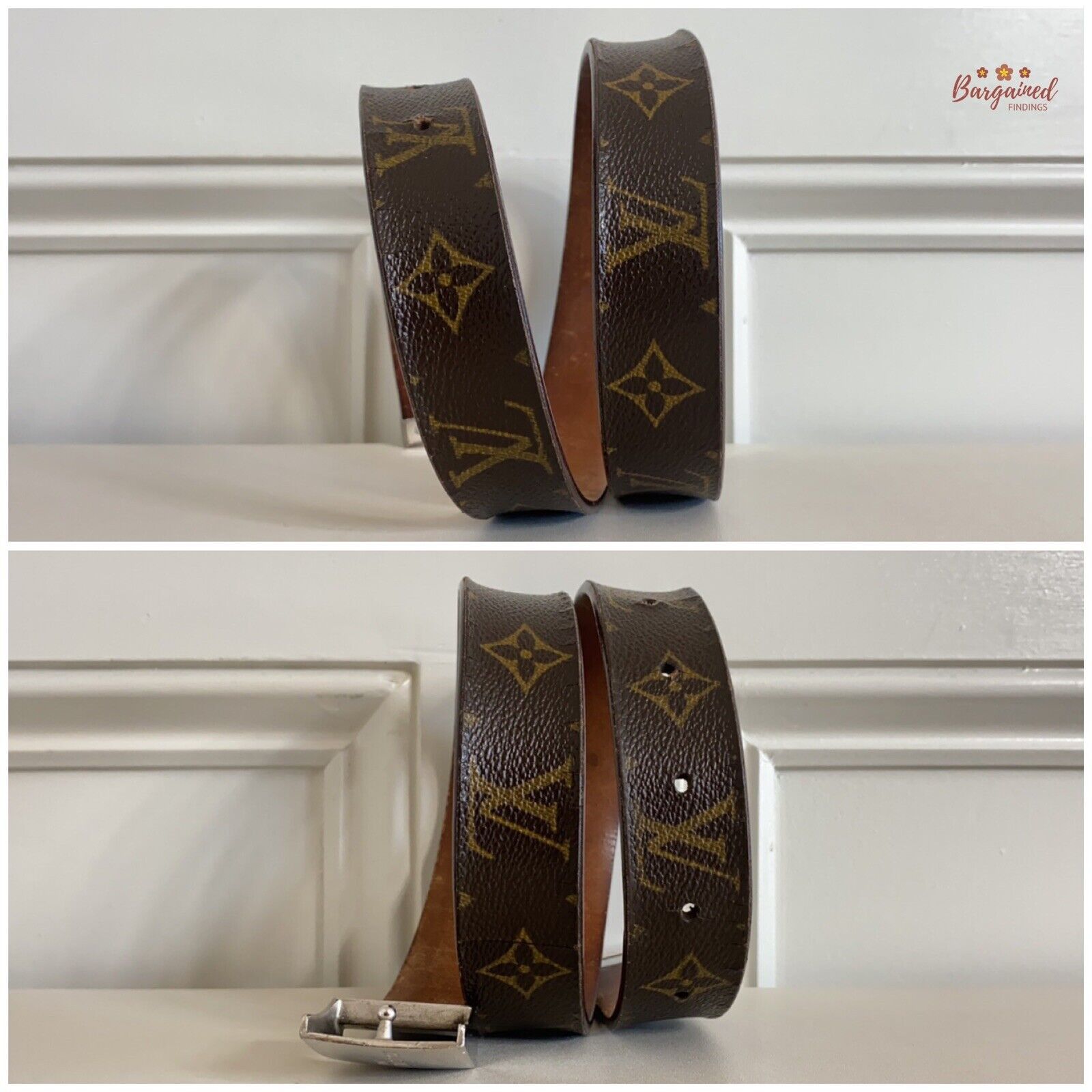 Louis Vuitton Louis Vuitton Monogram Canvas Ceinture Silver Buckle Belt Size 32 - 5 Thumbnail