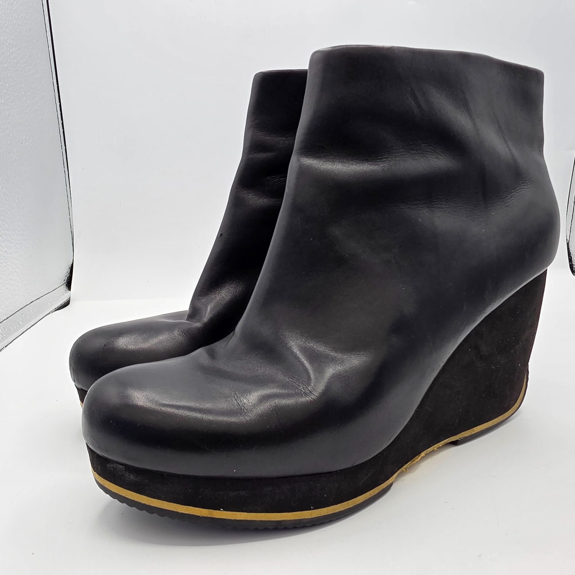 Camper Camper Together Romain Kremer Womens Size 8.5 Black Wedge Bo Size US 8.5 / IT 38.5 - 3 Thumbnail