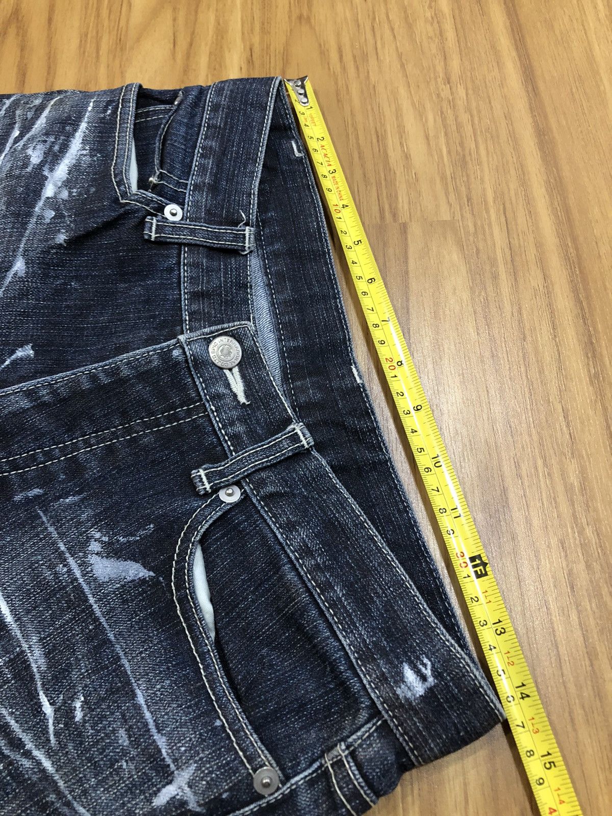 Tornado Mart Tornado Mart Flare Paint Splatter Faded Pocket Denim Size US 28 / EU 44 - 13 Thumbnail