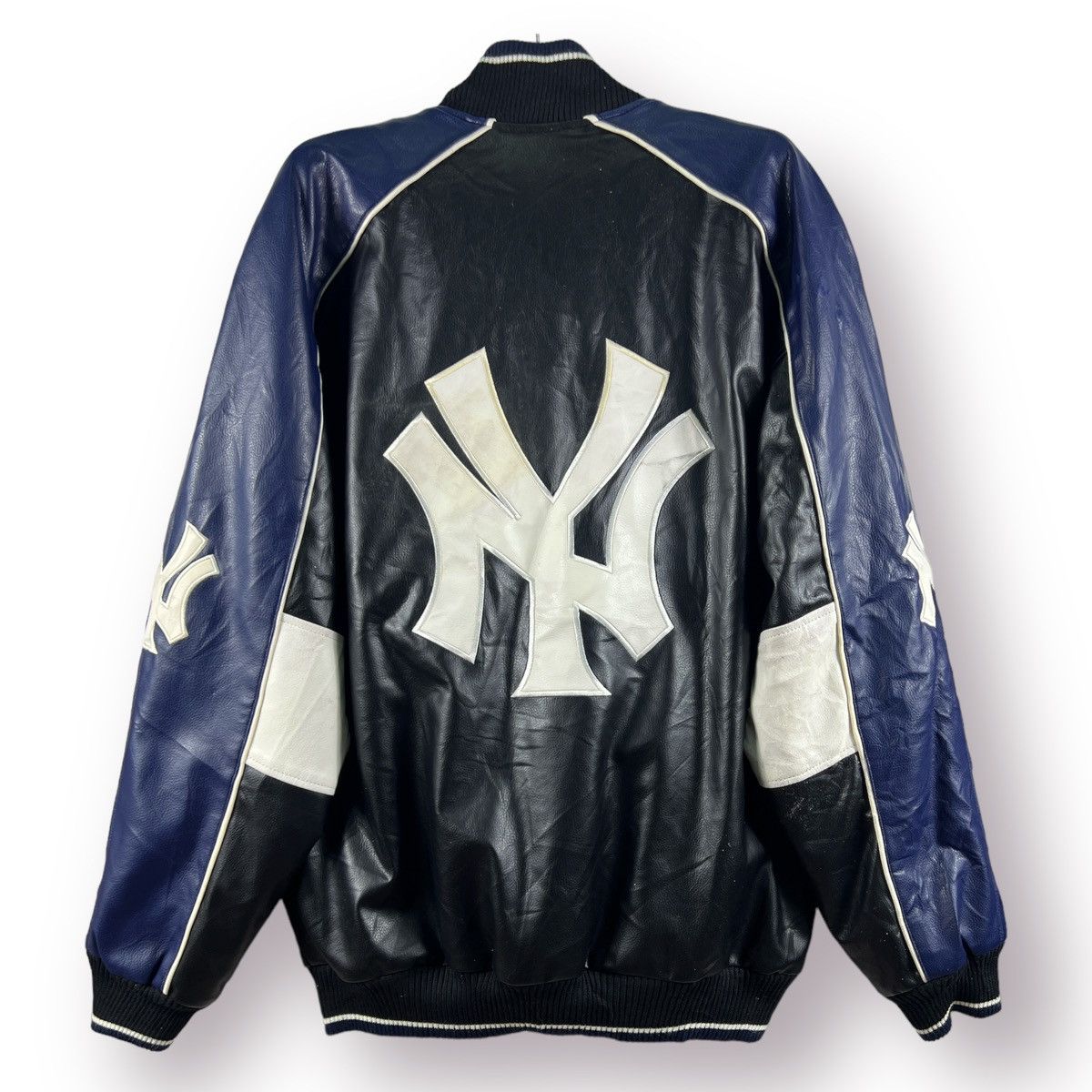 YOKI New York Mens PVC Leather Jacket 2XL shops Vintage