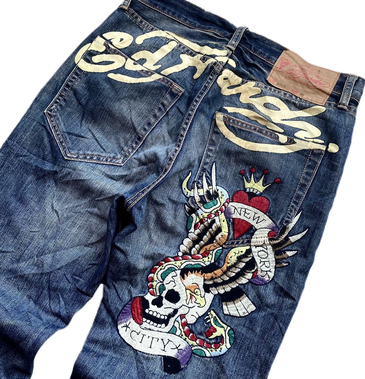 Christian Audigier × Ed Hardy × Japanese Brand ❌SOLD OUT❌ ED HARDY BY CHRISTIAN AUDIGIER WITH EMBROIDERED Size US 30 / EU 46 - 5 Thumbnail