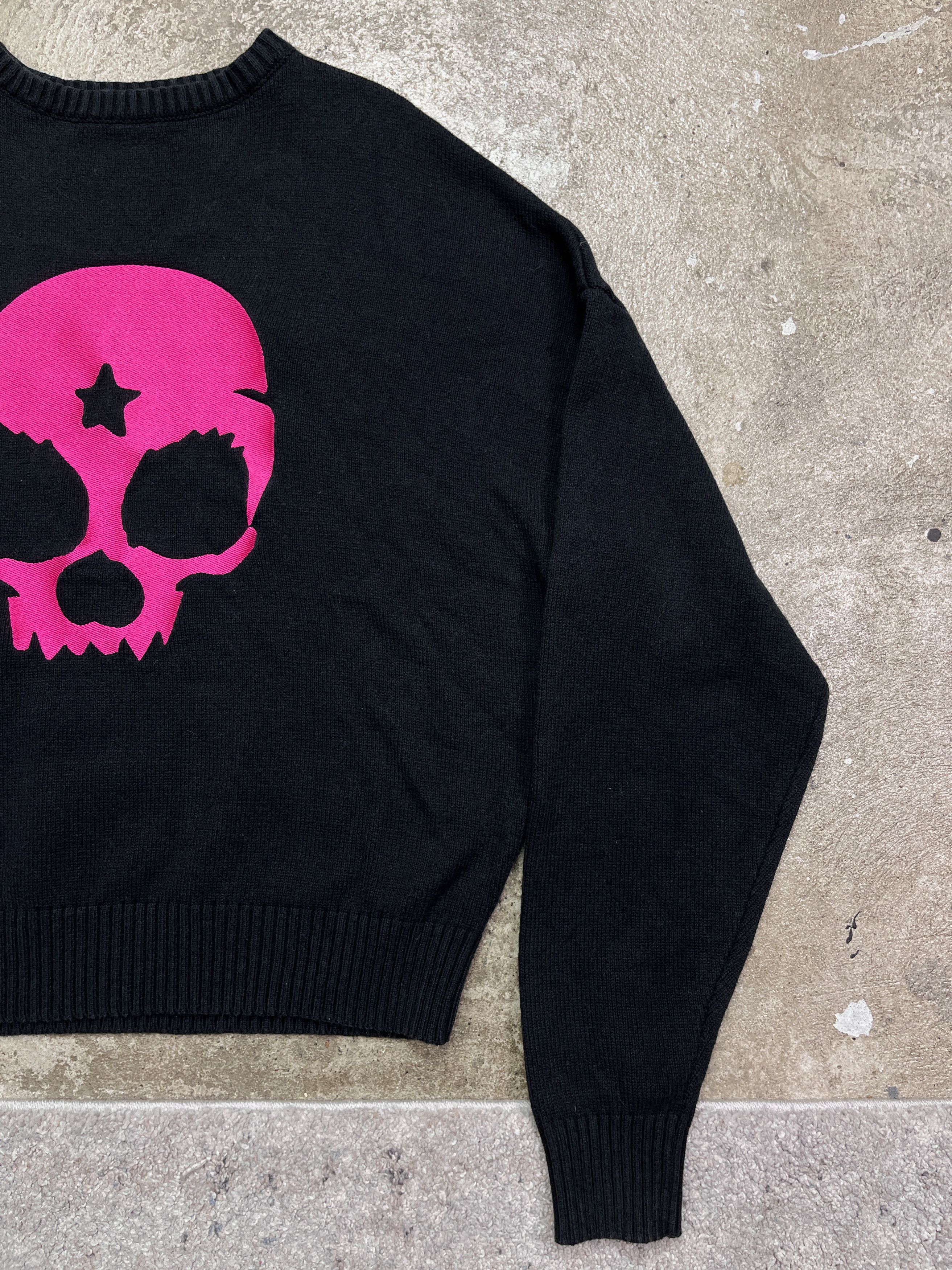 Vintage BOXY Y2K GLAM SKULL EMBROIDERED KNITTED SWEATER - LOT № 1292 Size US XL / EU 56 / 4 - 3 Thumbnail