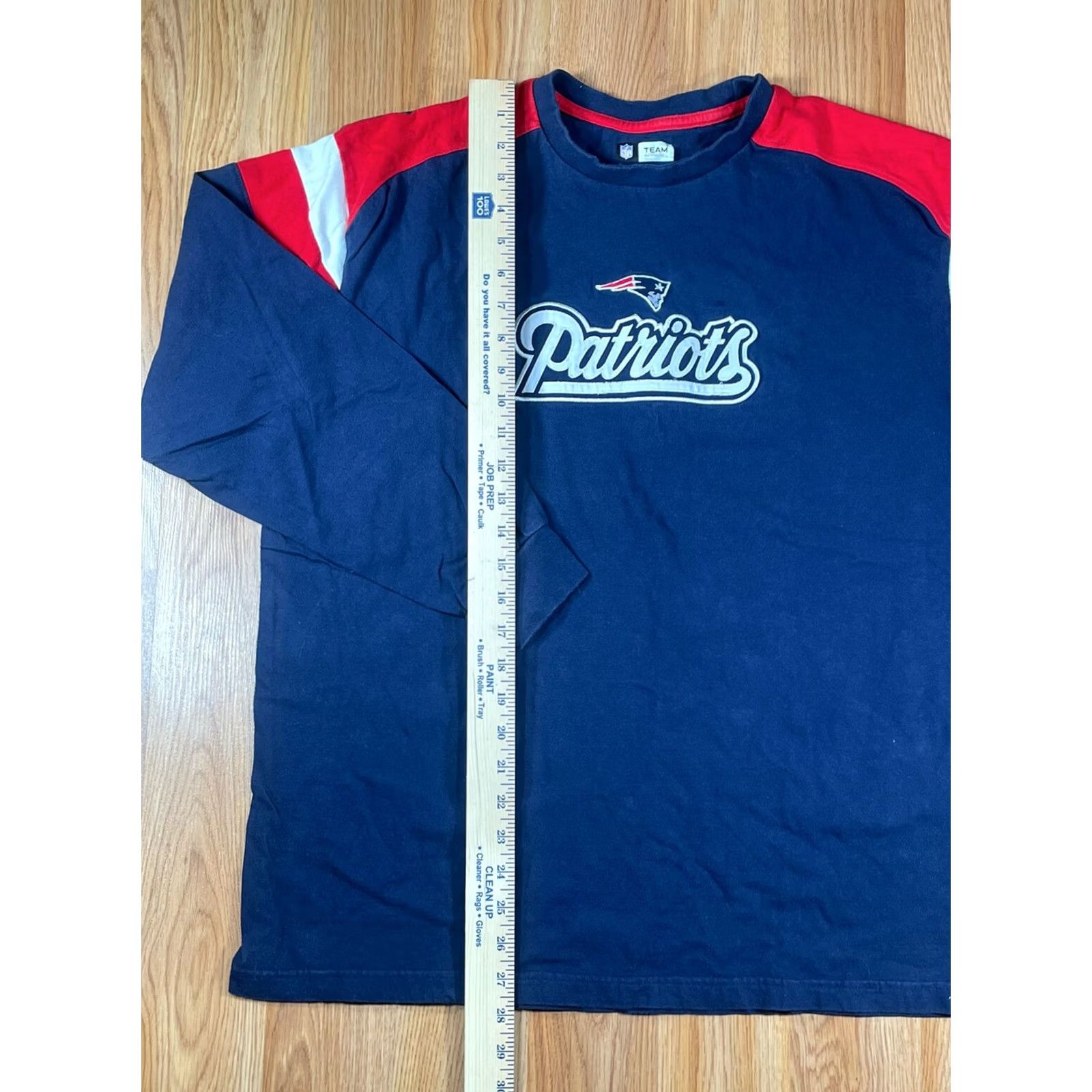 NFL New England Patriots NFL Team Apparel Long Sleeve Crew Neck T Shirt Mens L Blue Size US L / EU 52-54 / 3 - 3 Thumbnail
