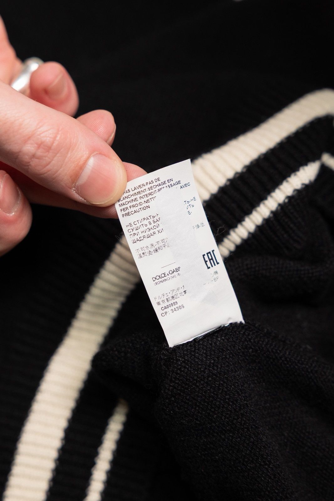 Dolce & Gabbana Dolce & Gabbana Cashmere Logo Sweater Size US L / EU 52-54 / 3 - 6 Thumbnail