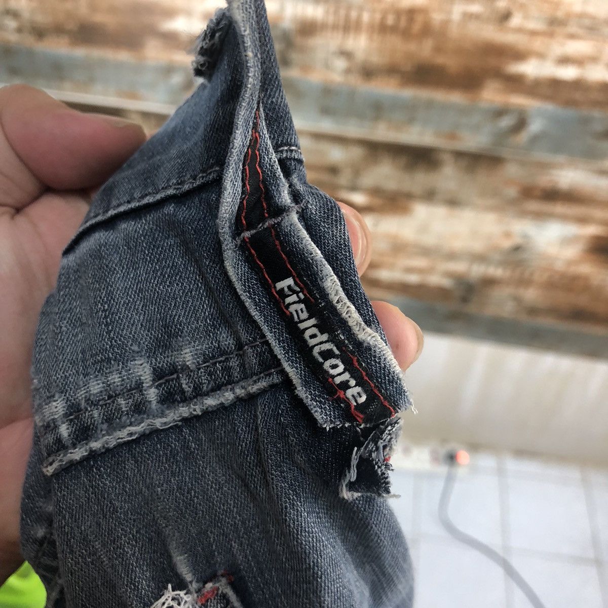 Japanese Brand Field Core Blue Distressed Denim Pants #A2106 Size US 32 / EU 48 - 24 Thumbnail