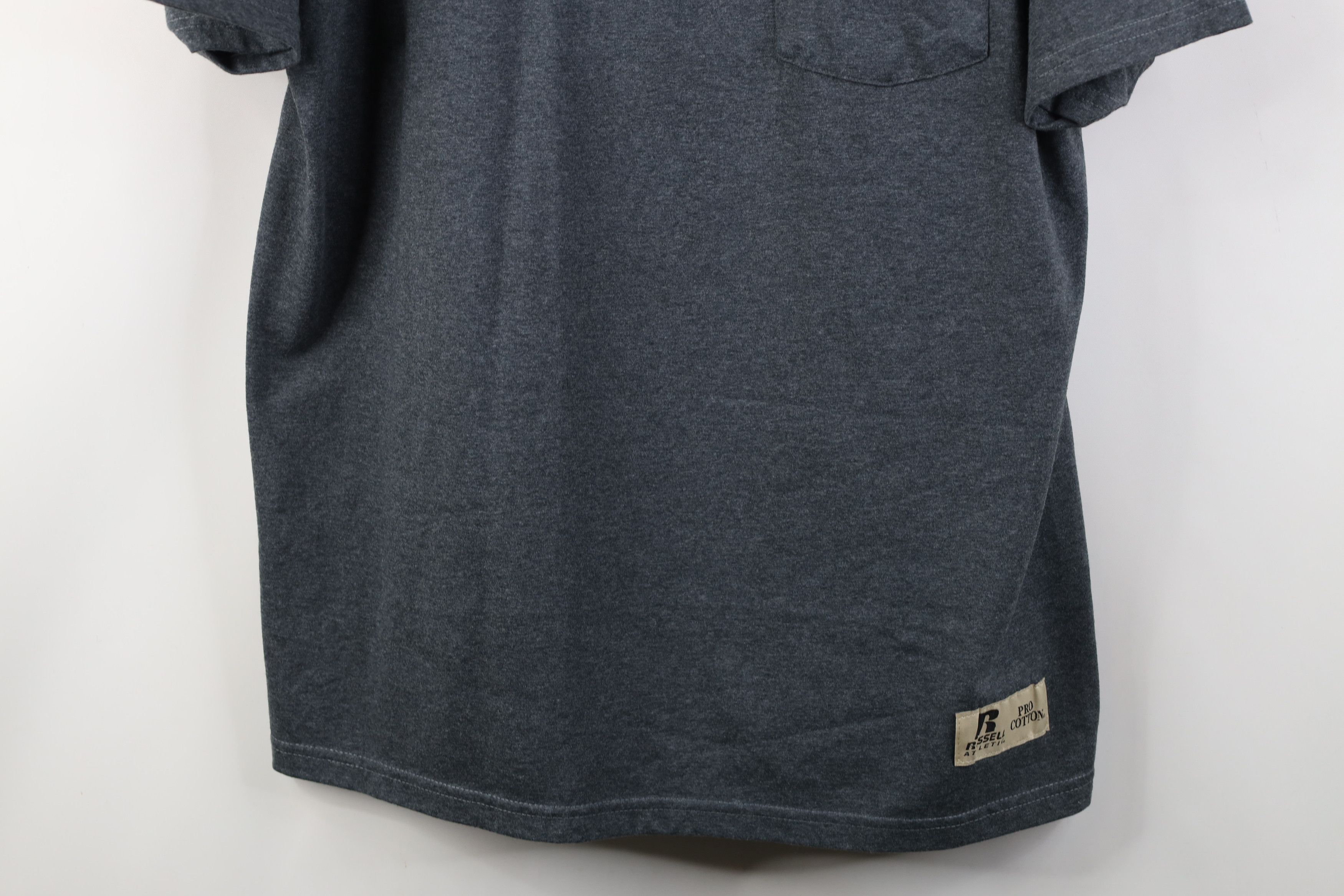 Russell Athletic Vintage 90s Y2K Russell Athletic Blank Pocket T-Shirt Gray Size US L / EU 52-54 / 3 - 3 Thumbnail