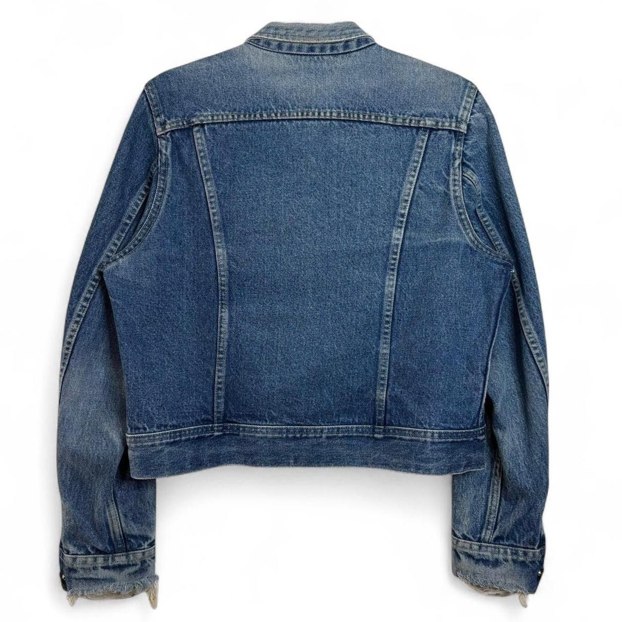 Lee × Vintage Vintage 80s Lee Rider Faded Midwash Blue Boxy Denim Jacket Size US S / EU 44-46 / 1 - 10 Thumbnail