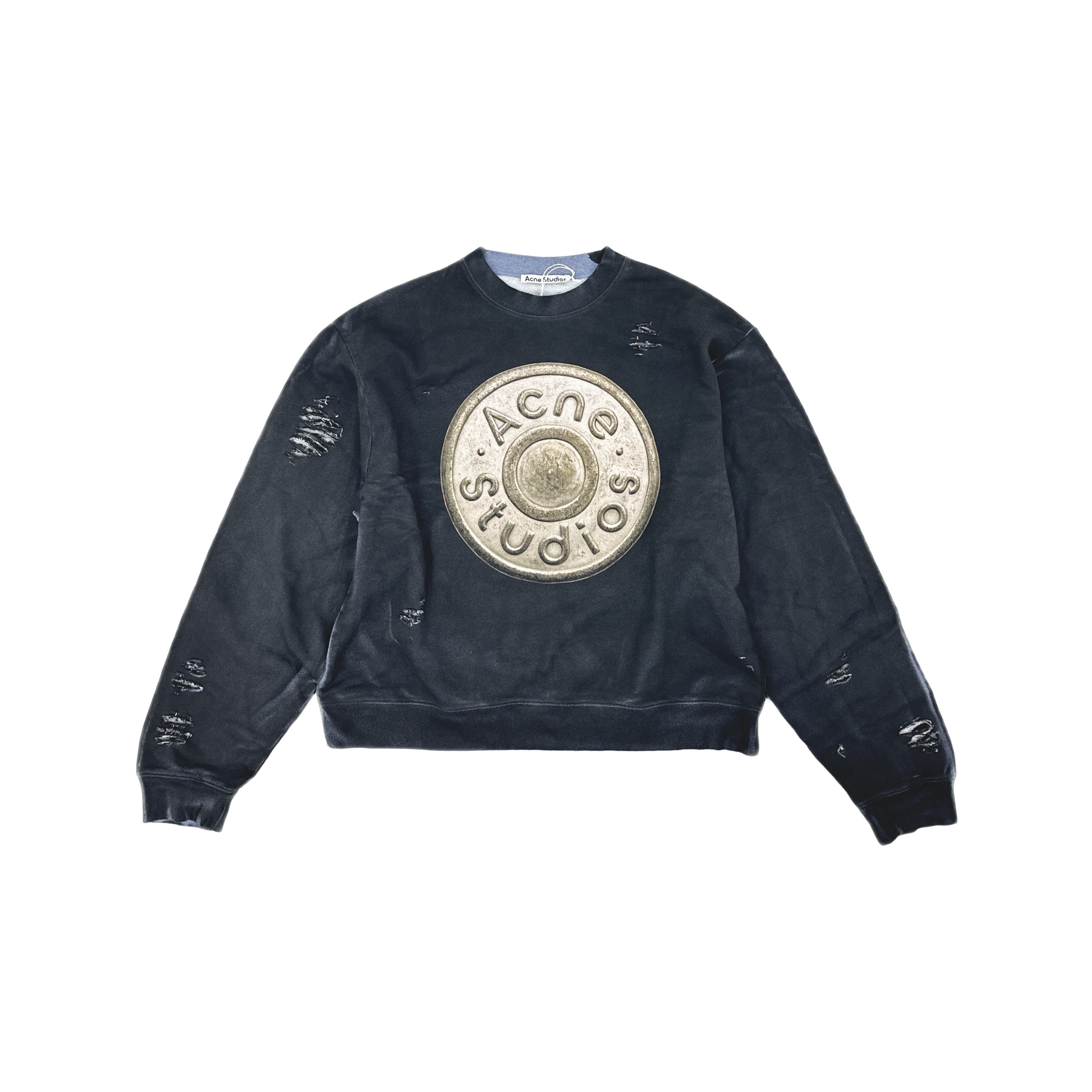 Acne Studios Acne Studios Medallion Distressed Sweatshirt M Size US M / EU 48-50 / 2 - 1 Thumbnail
