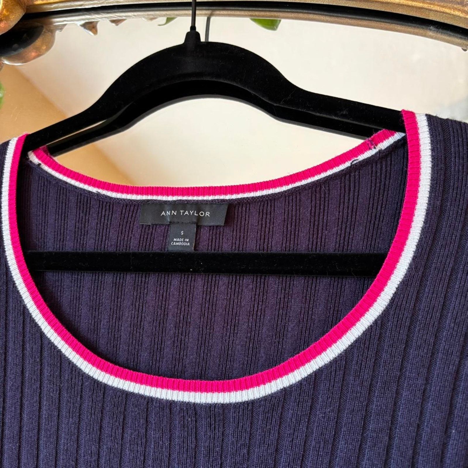 Ann Taylor Vintage Ann Taylor Blue Ribbed Preppy Y2K Sweater Small Size S / US 4 / IT 40 - 4 Thumbnail