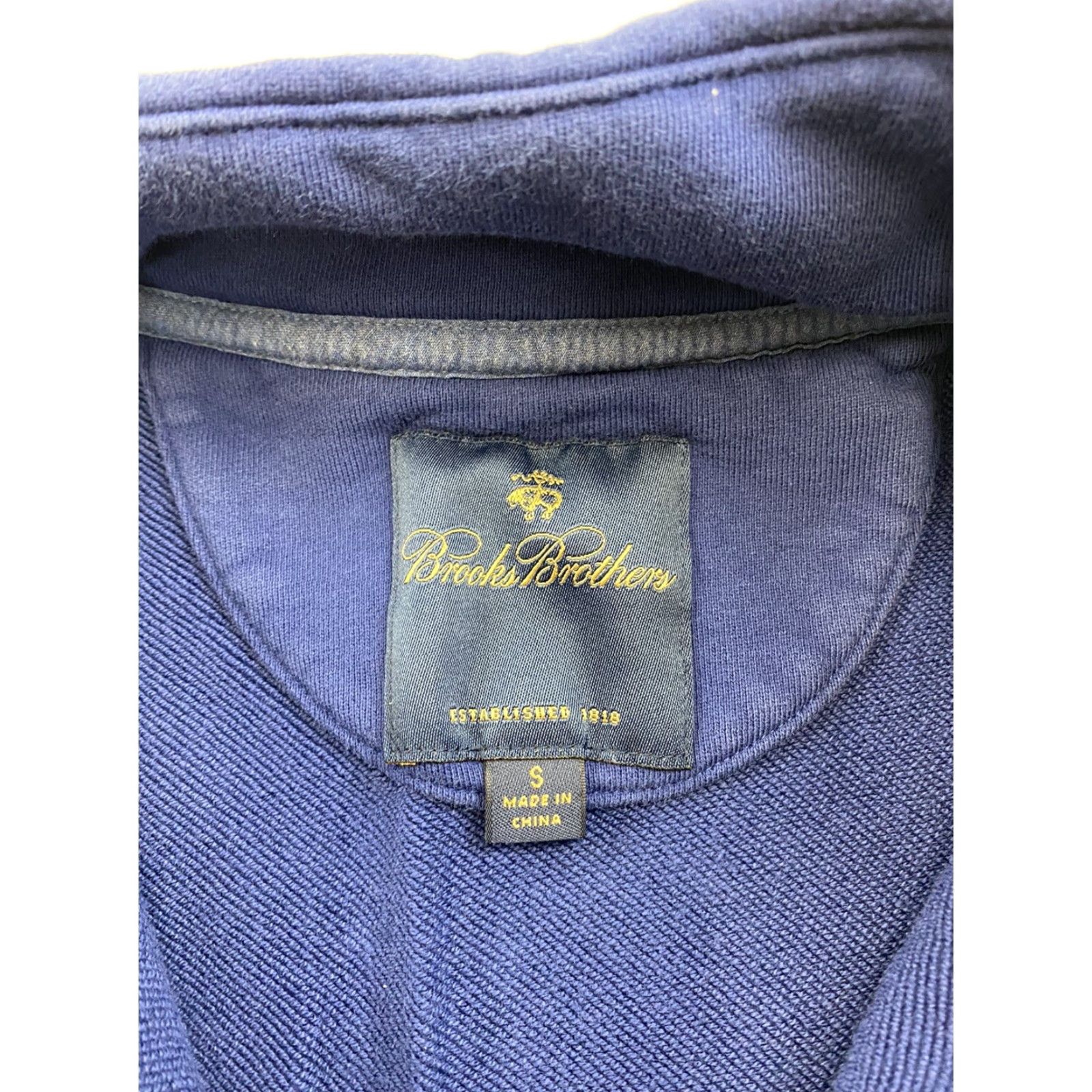 Brooks Brothers VINTAGE Brooks Brothers 1/4 Zip Sweatshirt Mens Small Blue Pullover Mock Neck Cotton Size US S / EU 44-46 / 1 - 3 Thumbnail