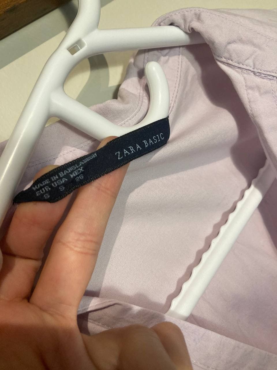 Zara Lilac Cotton Shirt Size S / US 4 / IT 40 - 8 Thumbnail