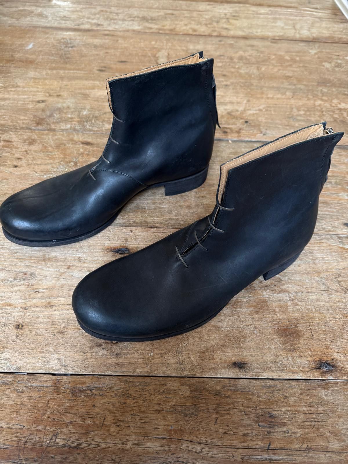 Ma+ Silver Laces Leather Boots by Maurizio Amadei Size US 10 / EU 43 - 5 Thumbnail