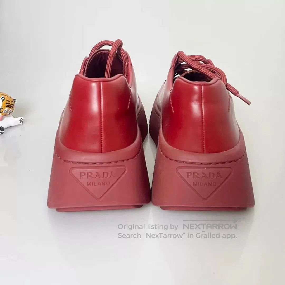 Prada prada red chunky sole derby shoes. Size US 8.5 / EU 41-42 - 3 Thumbnail