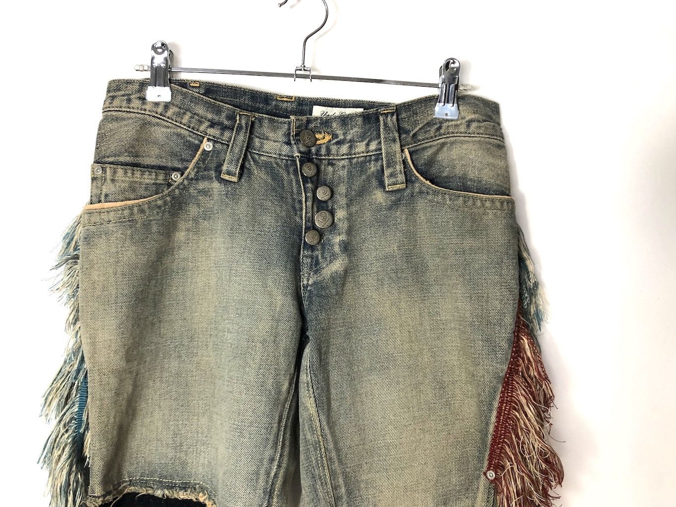 Infinite Archives × Undercover 04AW But Beautiful damaged fringe denim pants/28387-812 400 Size US 28 / EU 44 - 5 Thumbnail