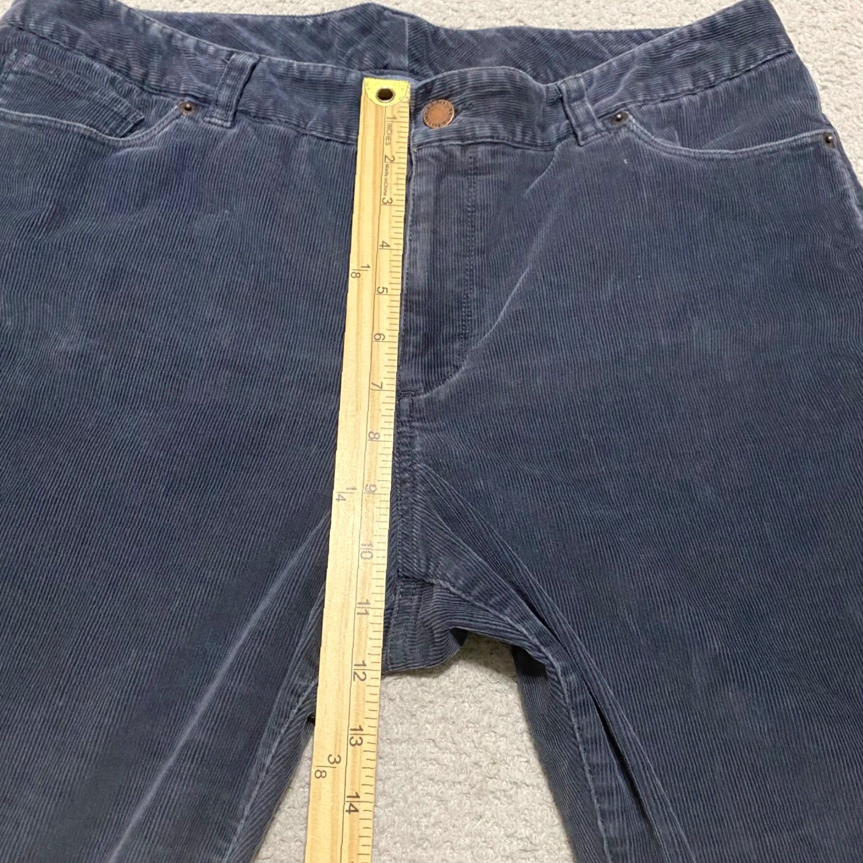Vintage L.L Bean Jeans Womens 14P Petites Gray Corduroy Straight Leg High Rise Size 24" / US 00 / IT 34 - 7 Thumbnail